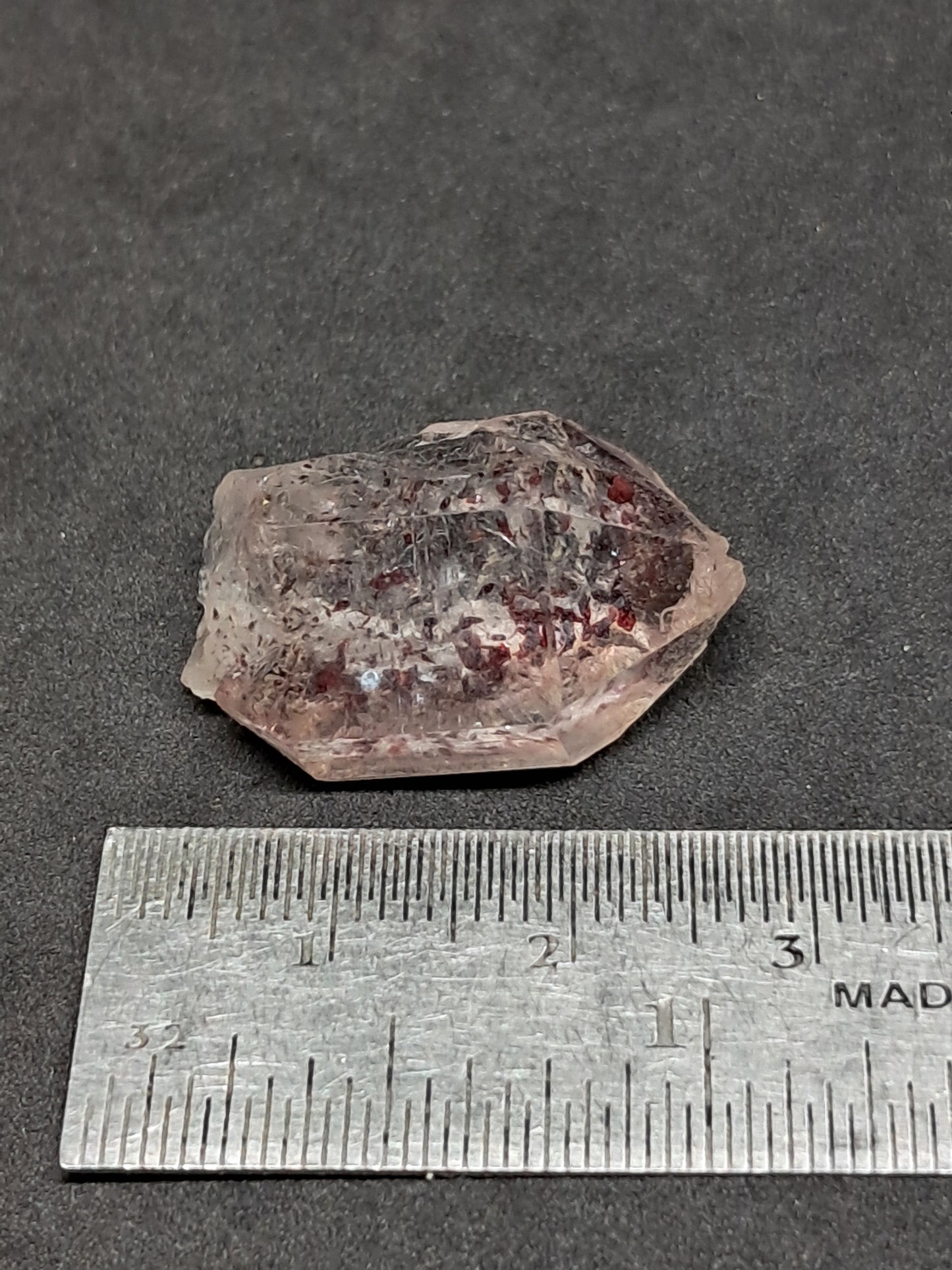 Hematite Included Quartz (Karur) Natural Crystal Point | Mineral Specimen #HPQ63