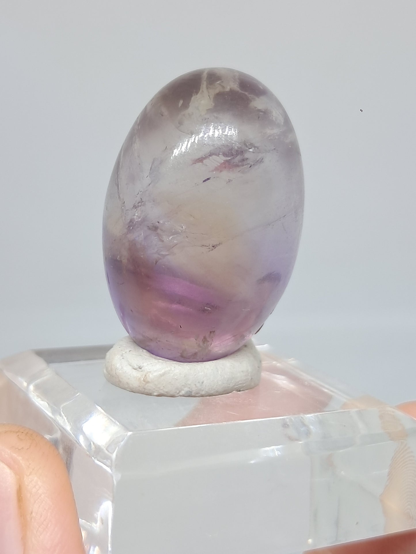 Ametrine Shivalingam (Madagascar) Polished Natural Stone #AMT3