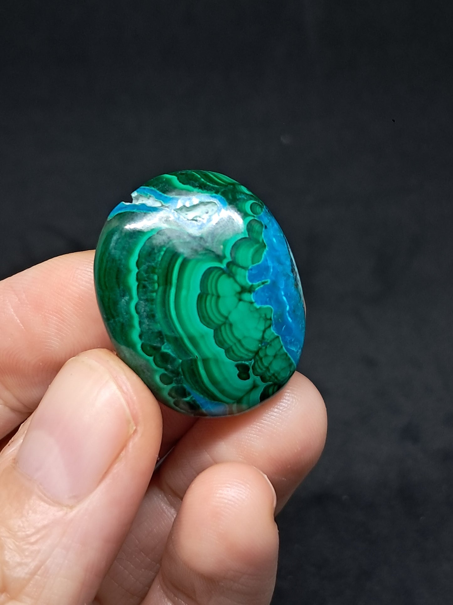 Chrysocolla Malachite Palmstone | Polished Natural Stone | Good Quality