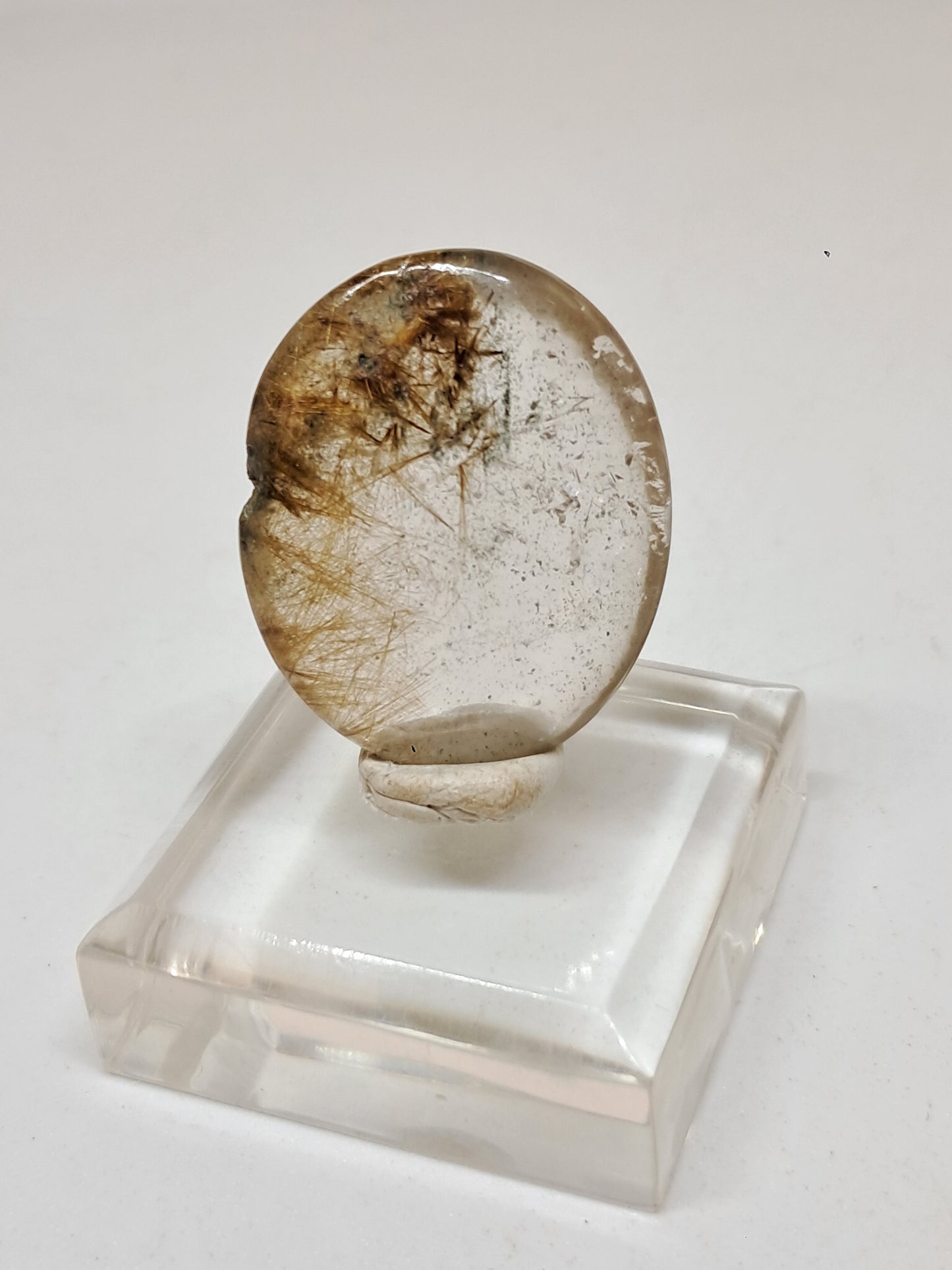 Piedra de palma de cuarzo rutilado | Piedra pulida | Cristal natural #CH43