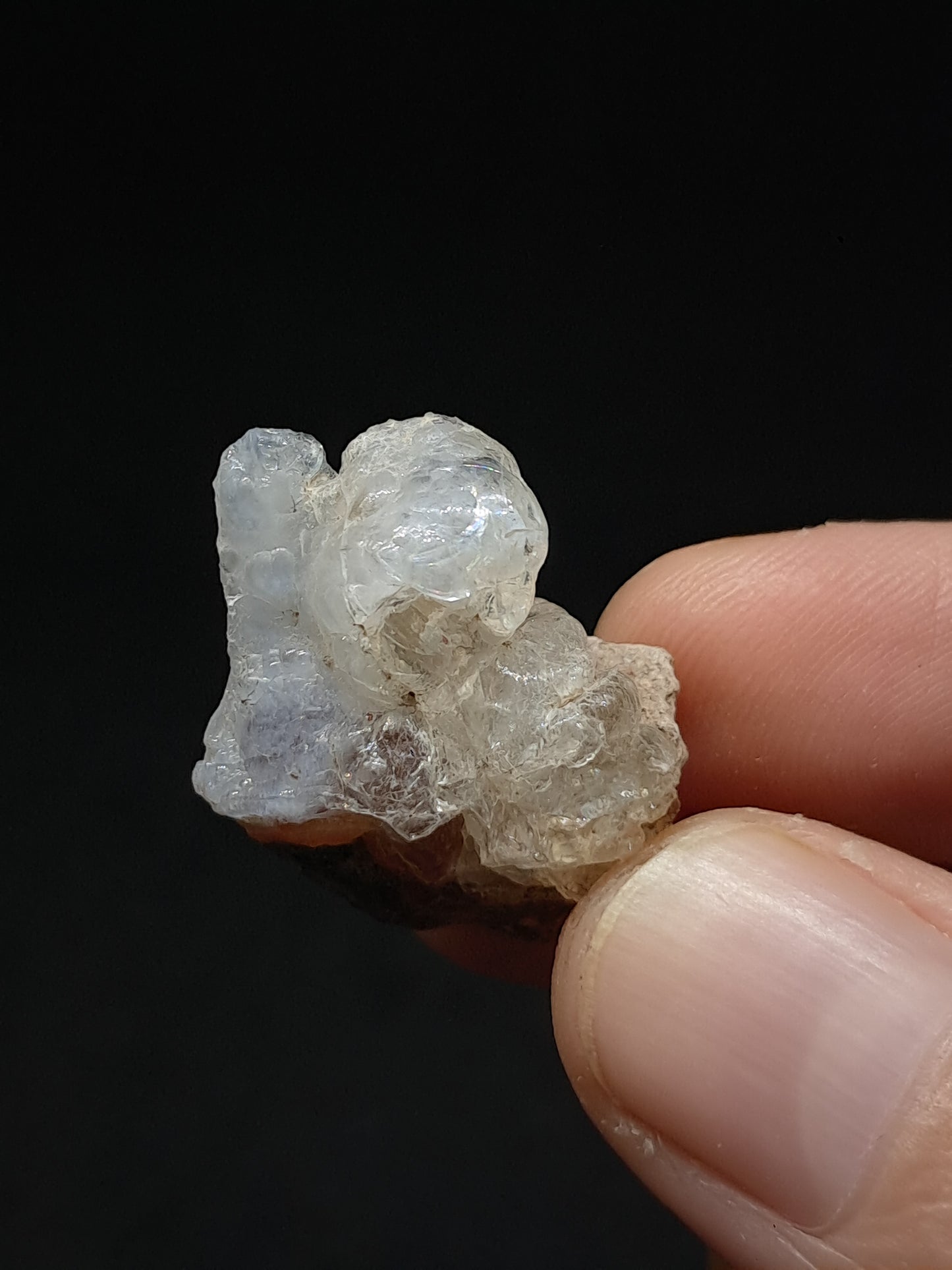 Hyalite Opal on Matrix (Mexico) Rough Crystal Stone | UV-Reactive Mineral Specimen #OH21