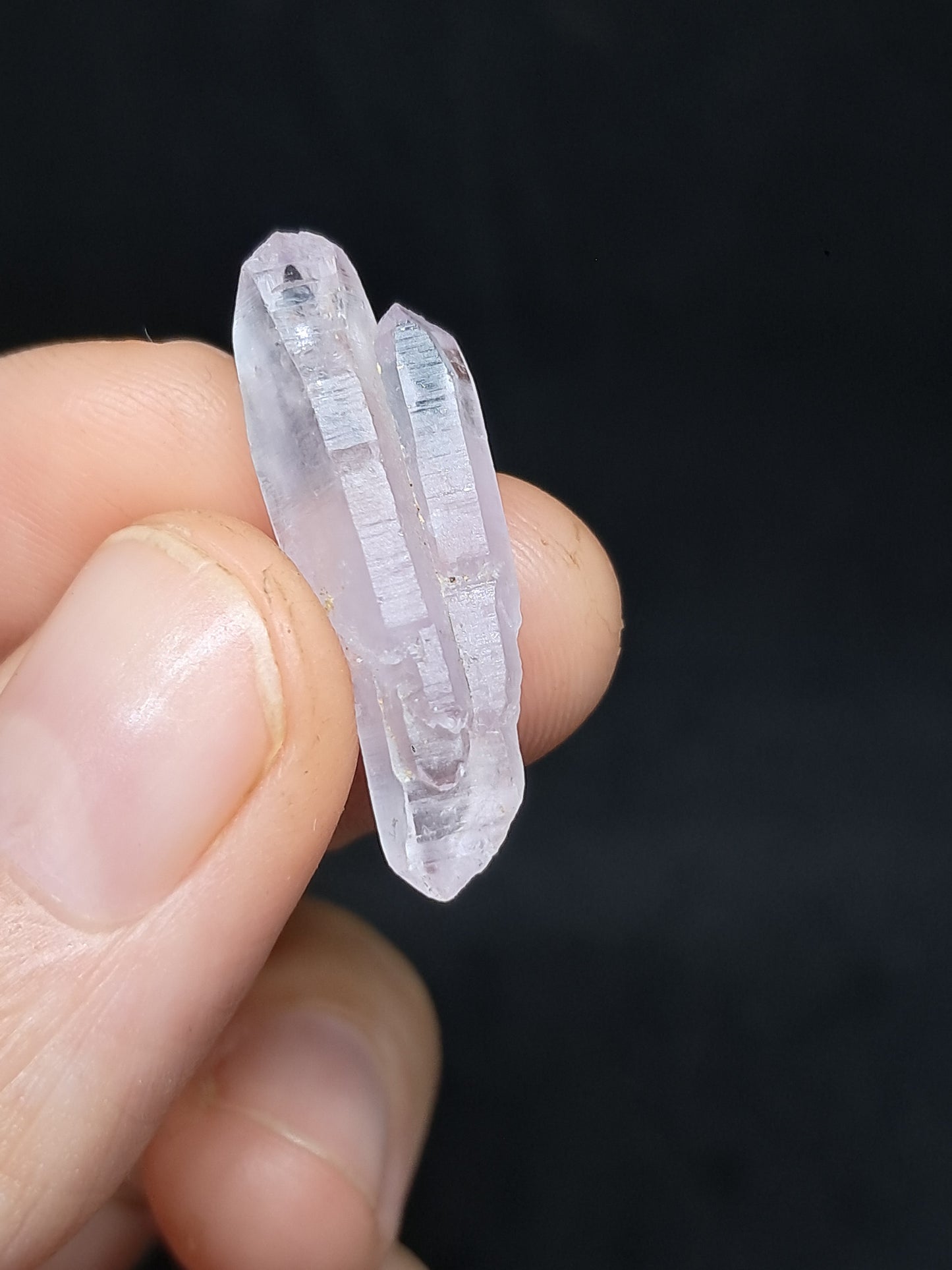 Esceptro Bipunta de Amatista de Veracruz Fusionada (México) | Cristal Natural | Muestra de Mineral #VA53