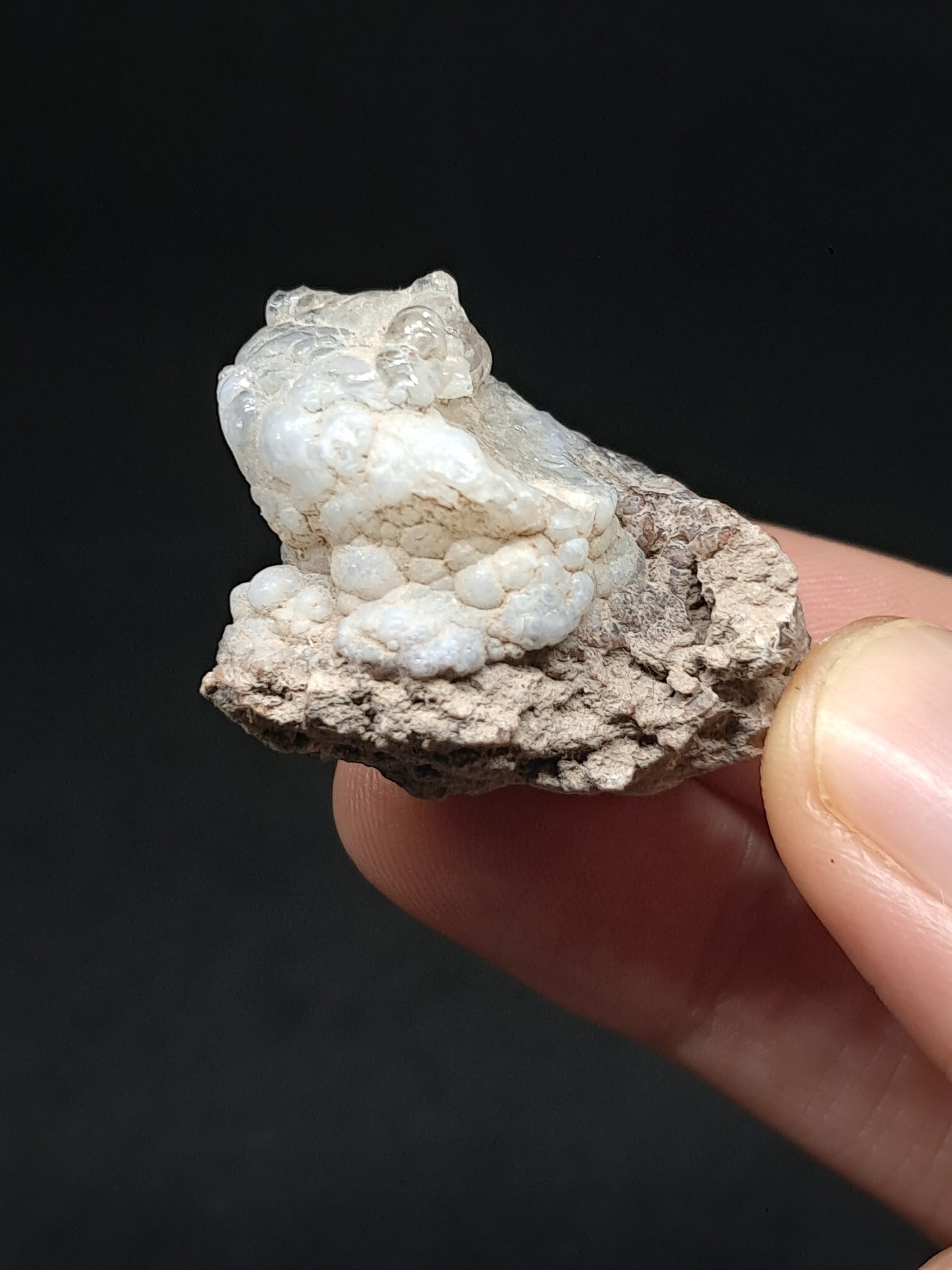 Hyalite Opal on Matrix (Mexico) Rough Crystal Stone | UV-Reactive Mineral Specimen #OH14
