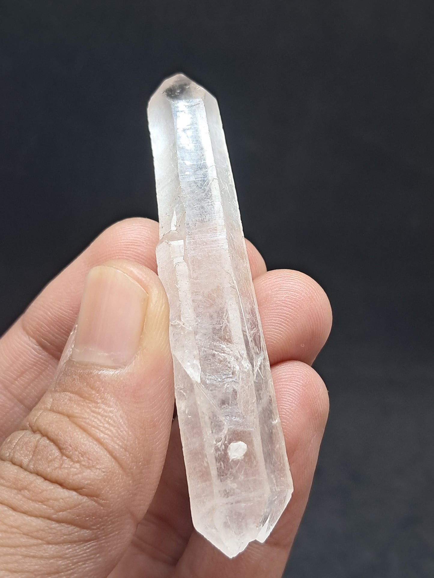 Himalayan Quartz Biterminated Self-healed Laser Point | Natural Crystal | Mineral Specimen #CH72