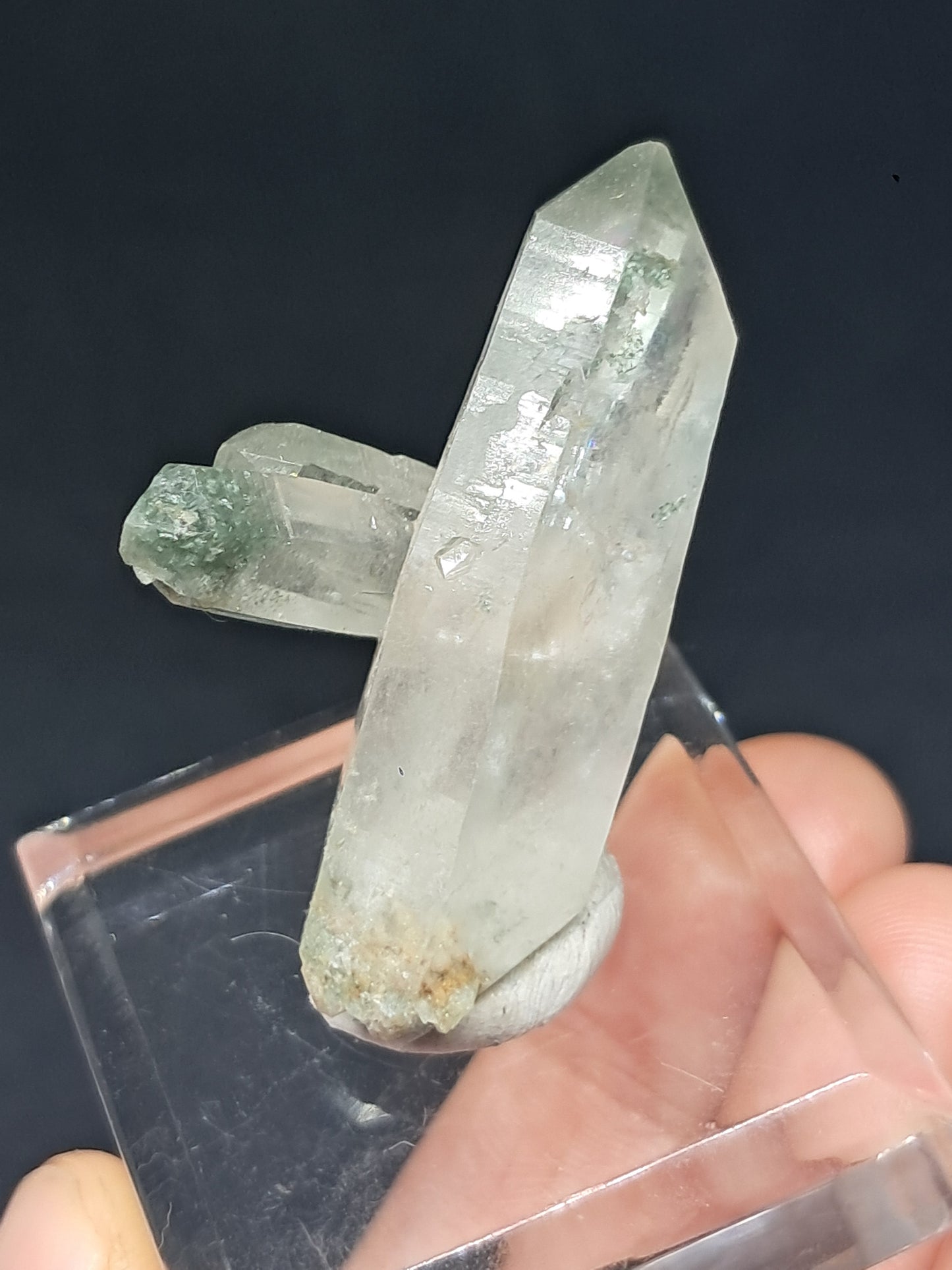 Chlorite Phantom Quartz *Bridge* *Biterminated* (Kullu) Natural Crystal | Garden Chamanic #CQ81