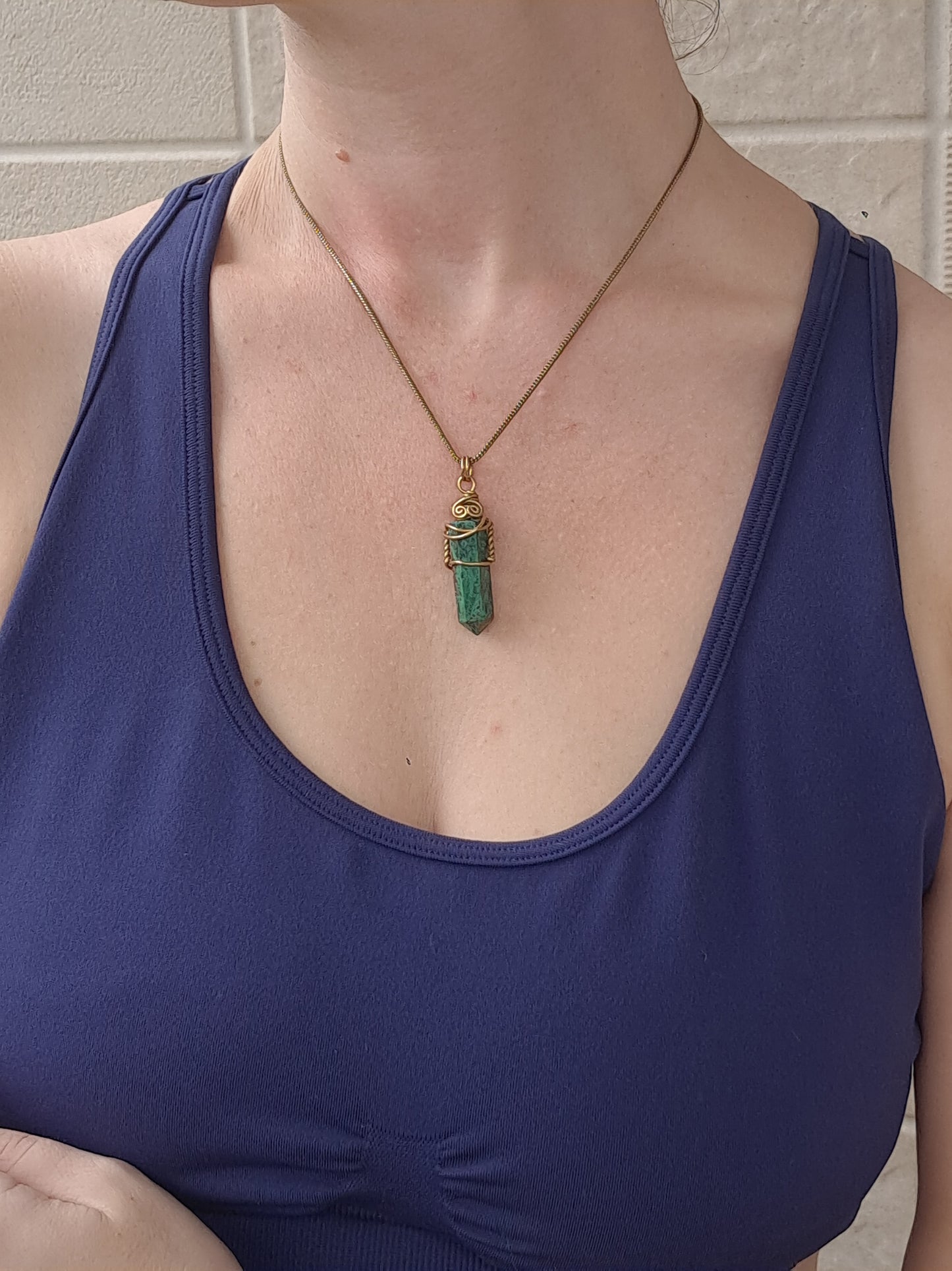 Chrysocolla Pendant | Handcrafted Jewelry #JL53