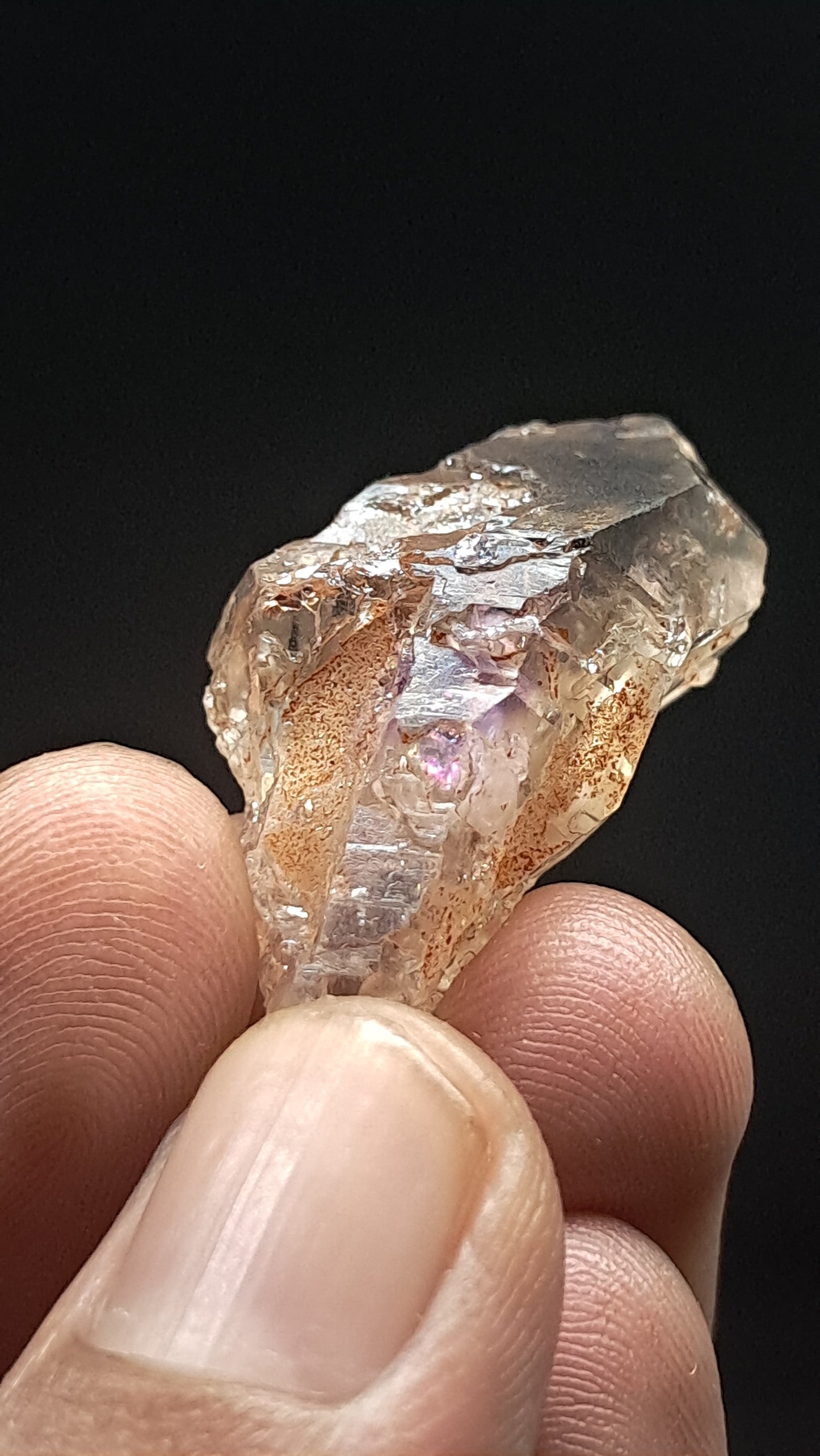 Smokey Amethyst Biterminated Scepter (Karur) Raw Natural Crystal | Mineral Specimen #EQ29