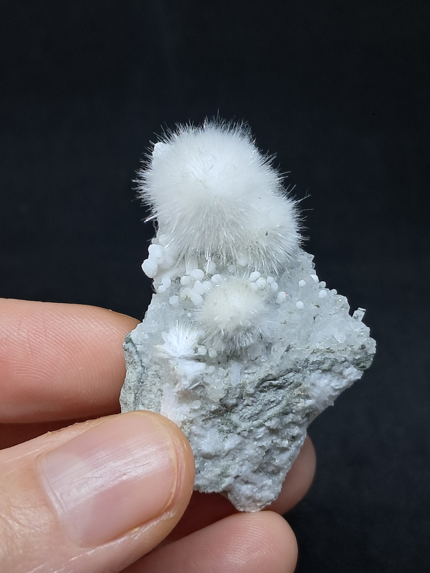 Okenite w/ Gyrolite and Quartz on Matrix (Mumbai) Mineral Specimen | Collector Grade | Natural Crystal #OK22