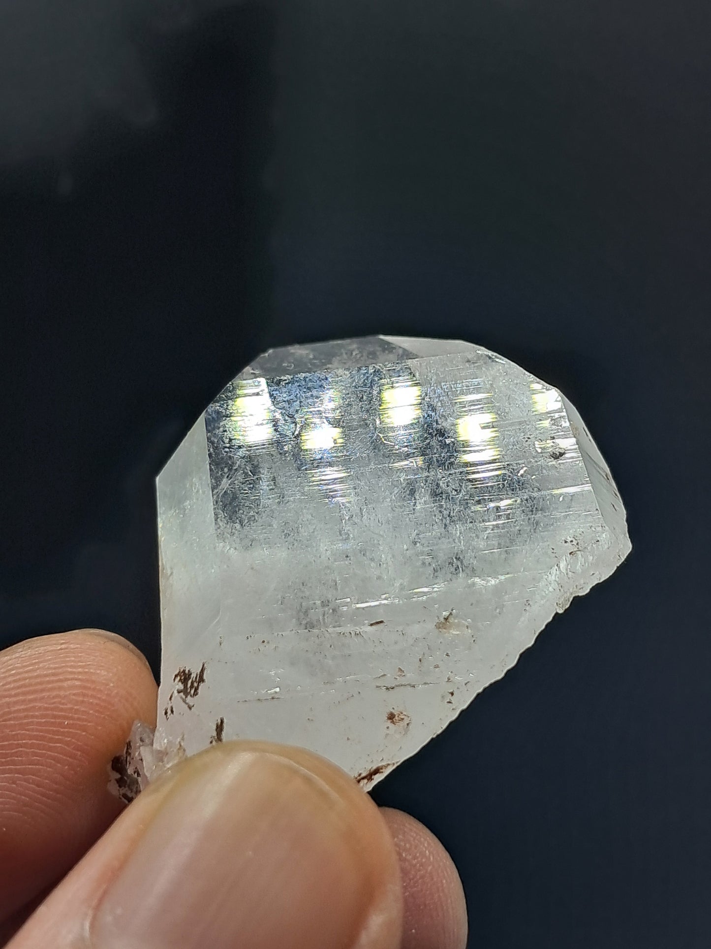 Punta natural de cuarzo tabular Faden (Santander, Colombia) | Ejemplar mineral n.° COQ21
