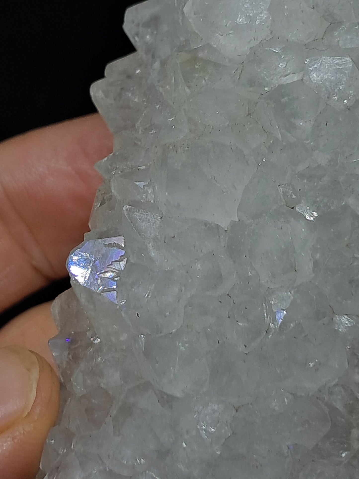 Cuarzo Iris (Aurangabad) | Anandalita | Estalactita | Cristal natural n.° AQ46
