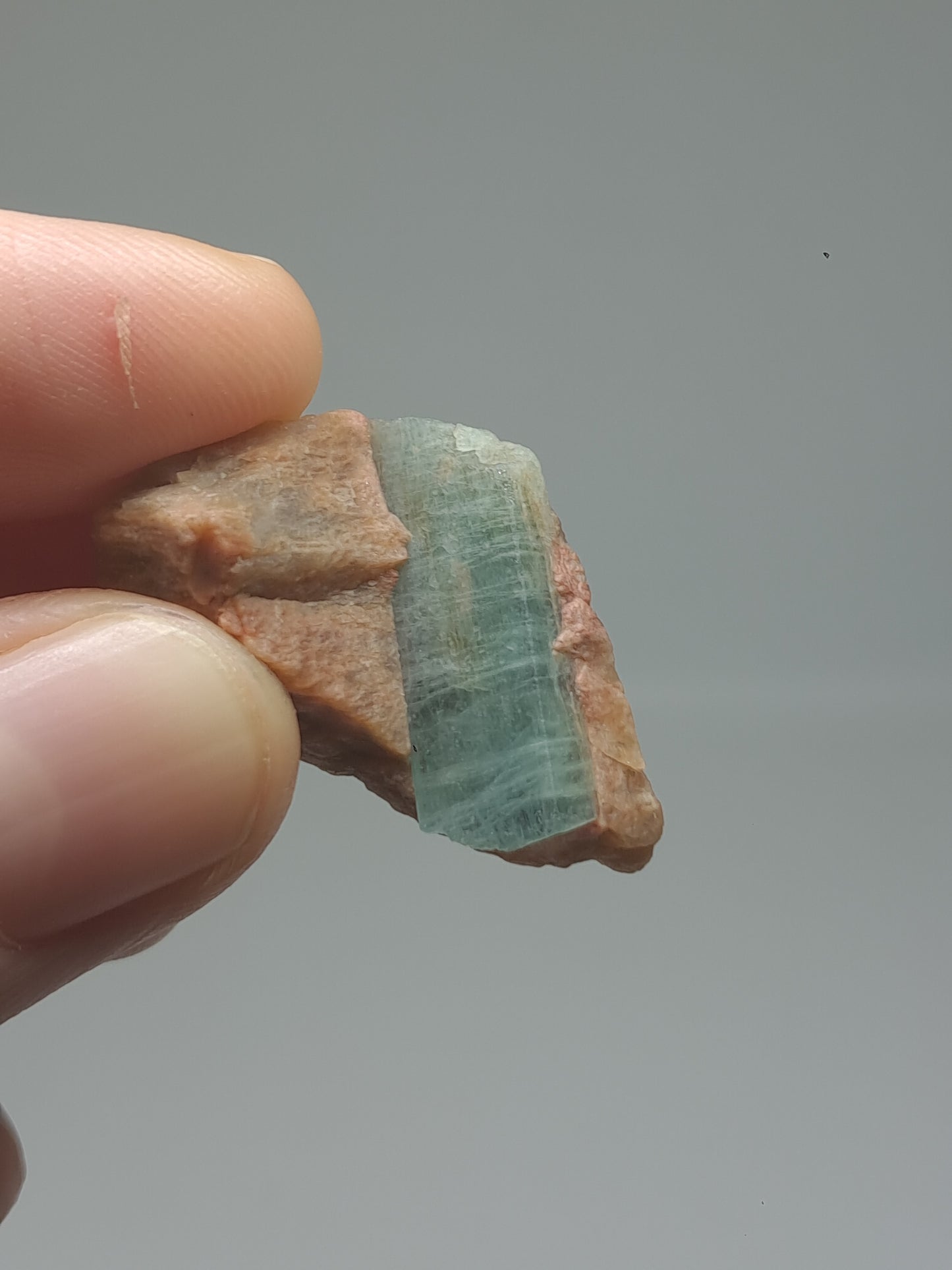 Aquamarine on Matrix (Karur) Rough Natural Crystal | Mineral Specimen #AQM44