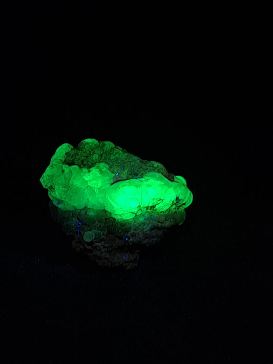 Hyalite Opal on Matrix (Mexico) Rough Crystal Stone | UV-Reactive Mineral Specimen #OH18