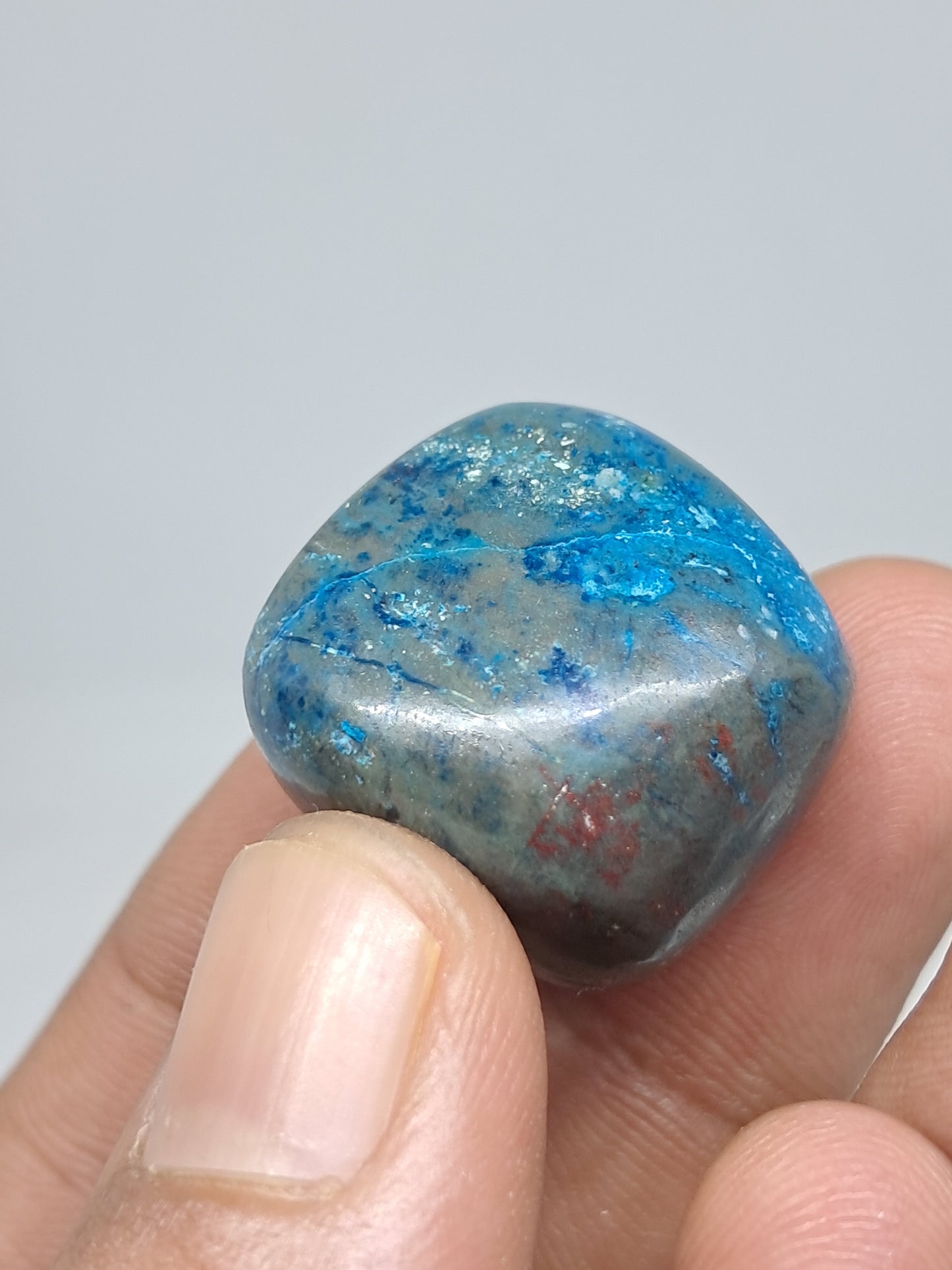Chrysocolla w/ Azurite, Shattuckite Tumbled | Polished Natural Stone #CM15