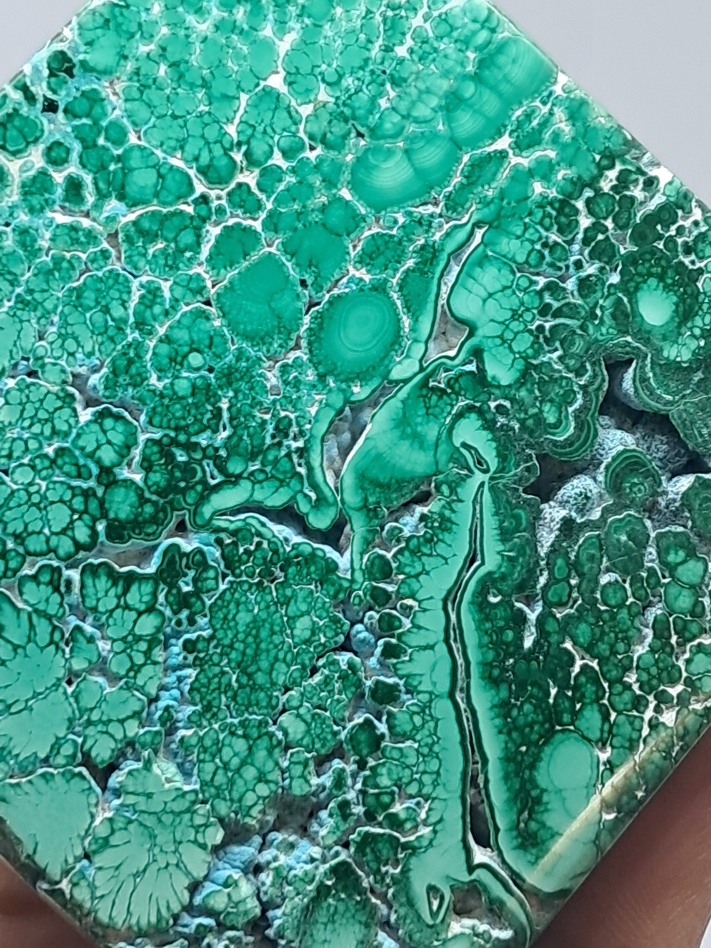 Malachite w/ Chrysocolla | Polished Natural Stone | Large Size | Beautiful Patterns #CM17