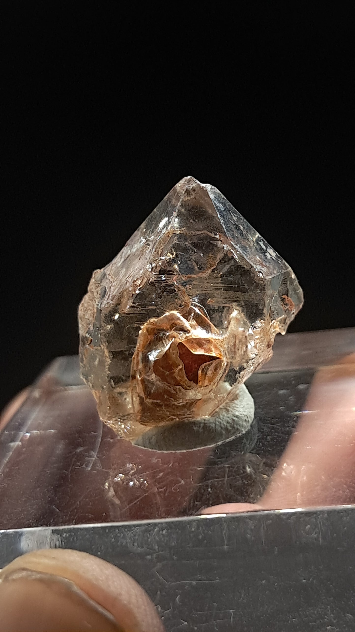 Smokey Elestial Quartz (Karur) Natural Crystal | Mineral Specimen #EQ33