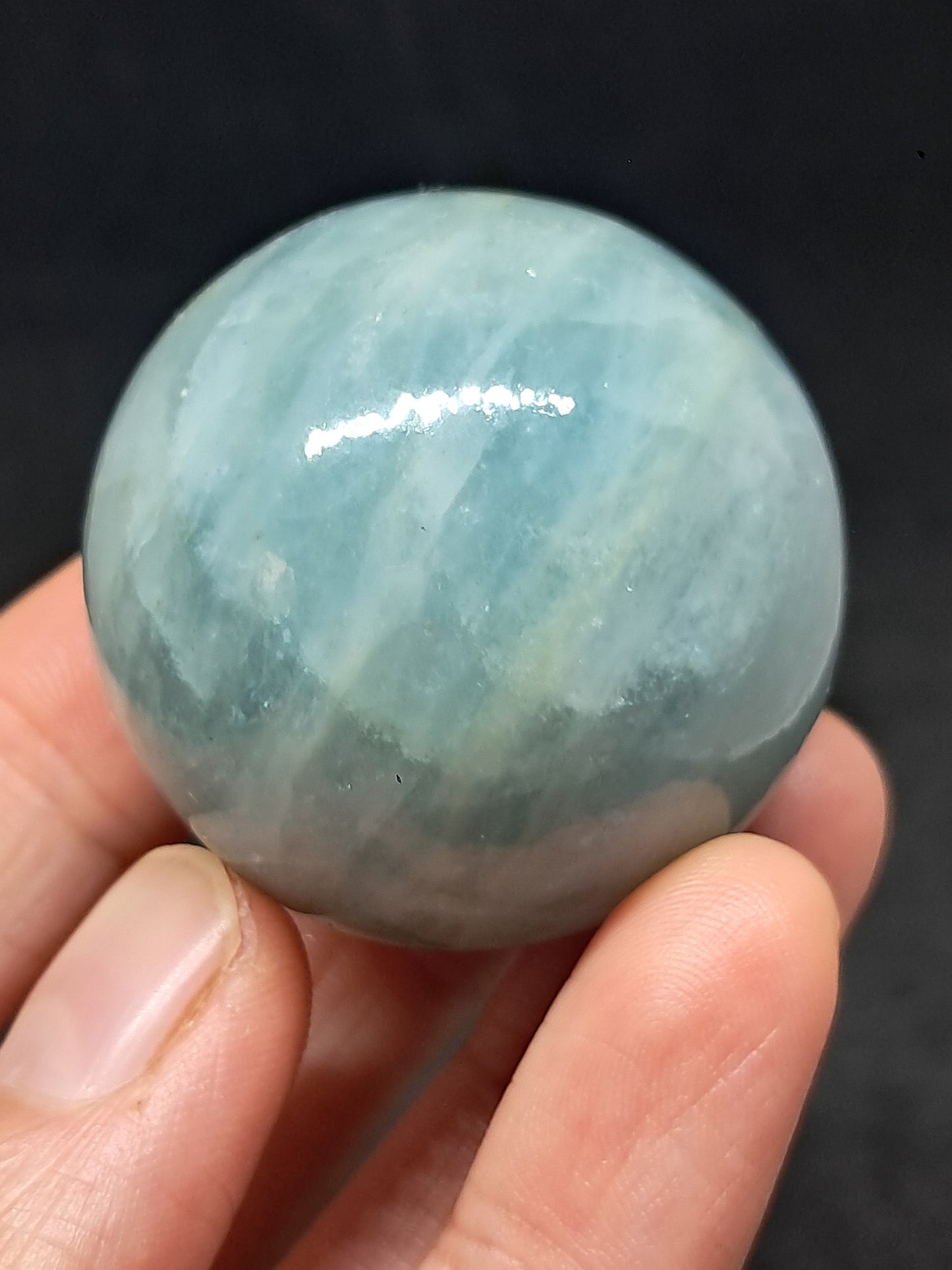 Aquamarine Sphere | Polished Natural Stone
