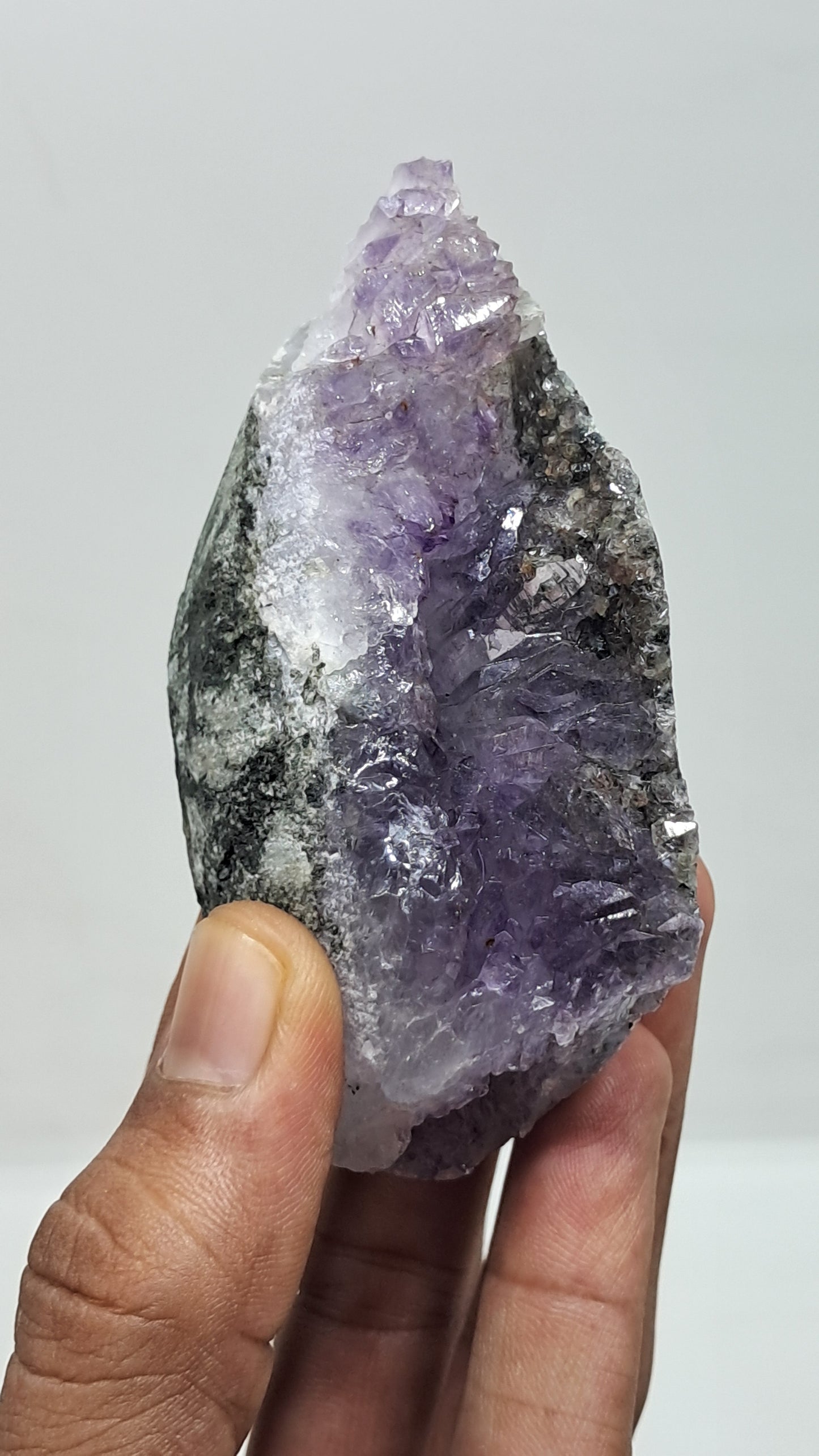 Cetro de amatista Super Seven de Karur | Formación natural | Ejemplar mineral n.° KA178