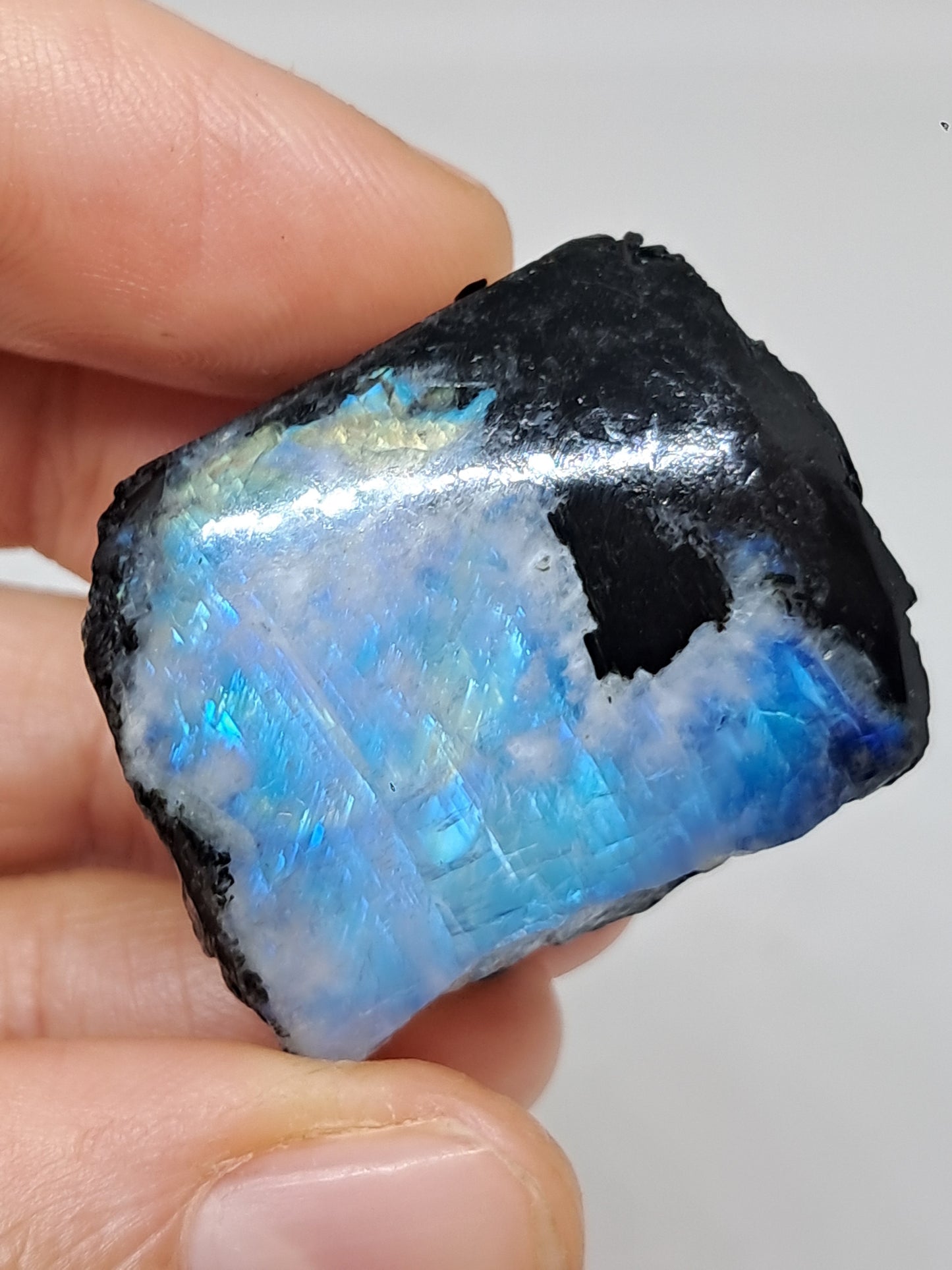 White Labradorite | Rainbow Moonstone *High Grade* (Tamil Nadu) Rough & Polished Stone | Natural Rock #MN20