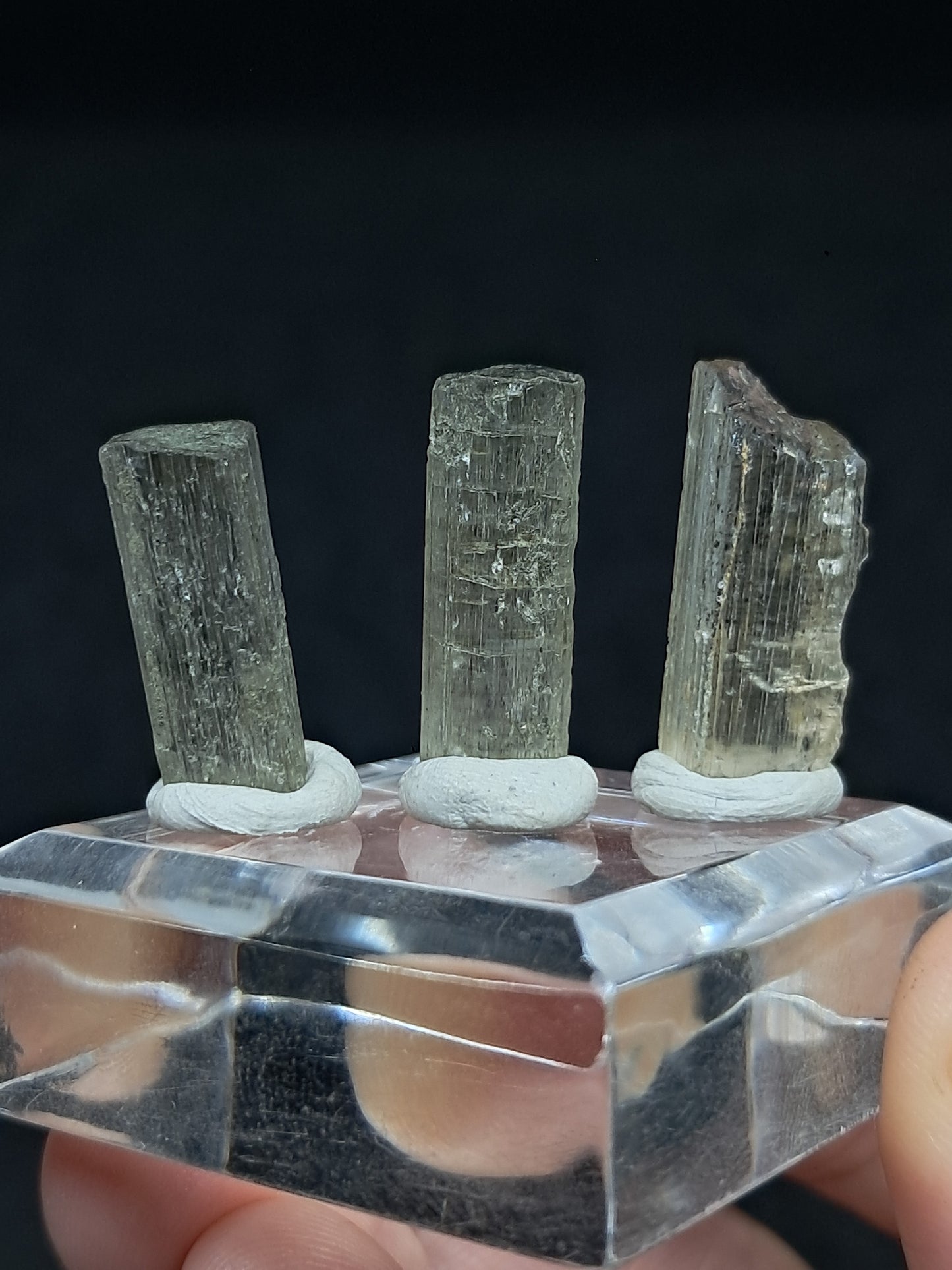 Set of 3 Fluorescent Scapolite Crystals (Karur) UV Reactive | Rough Stone | Natural Mineral Specimen #SCP26