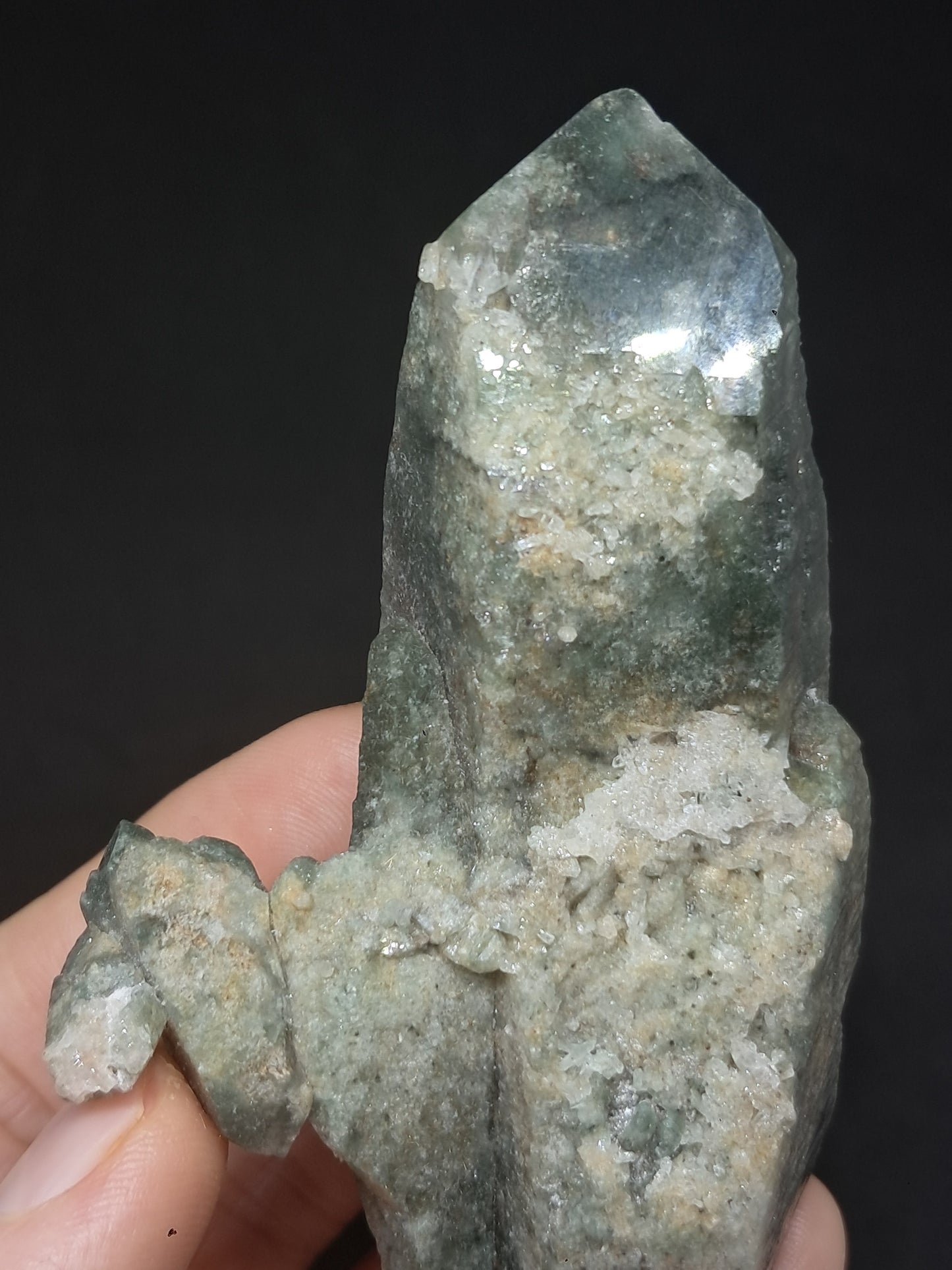 Chlorite Quartz (Kullu) Natural Point | Garden Chamanic Crystal #CQ64