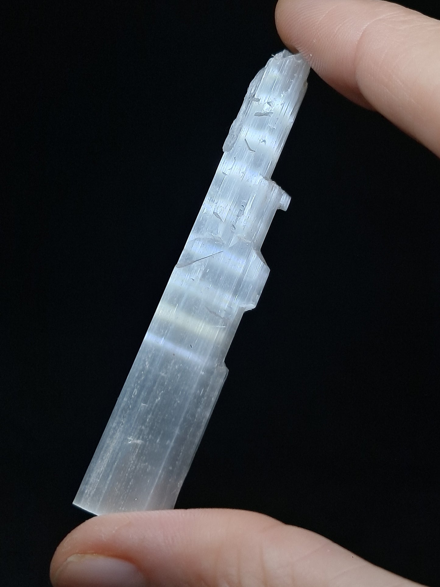 Satin Spar *Selenite* (India) Fibrous Gypsum | Mineral Specimen | Rough Crystal #SE6
