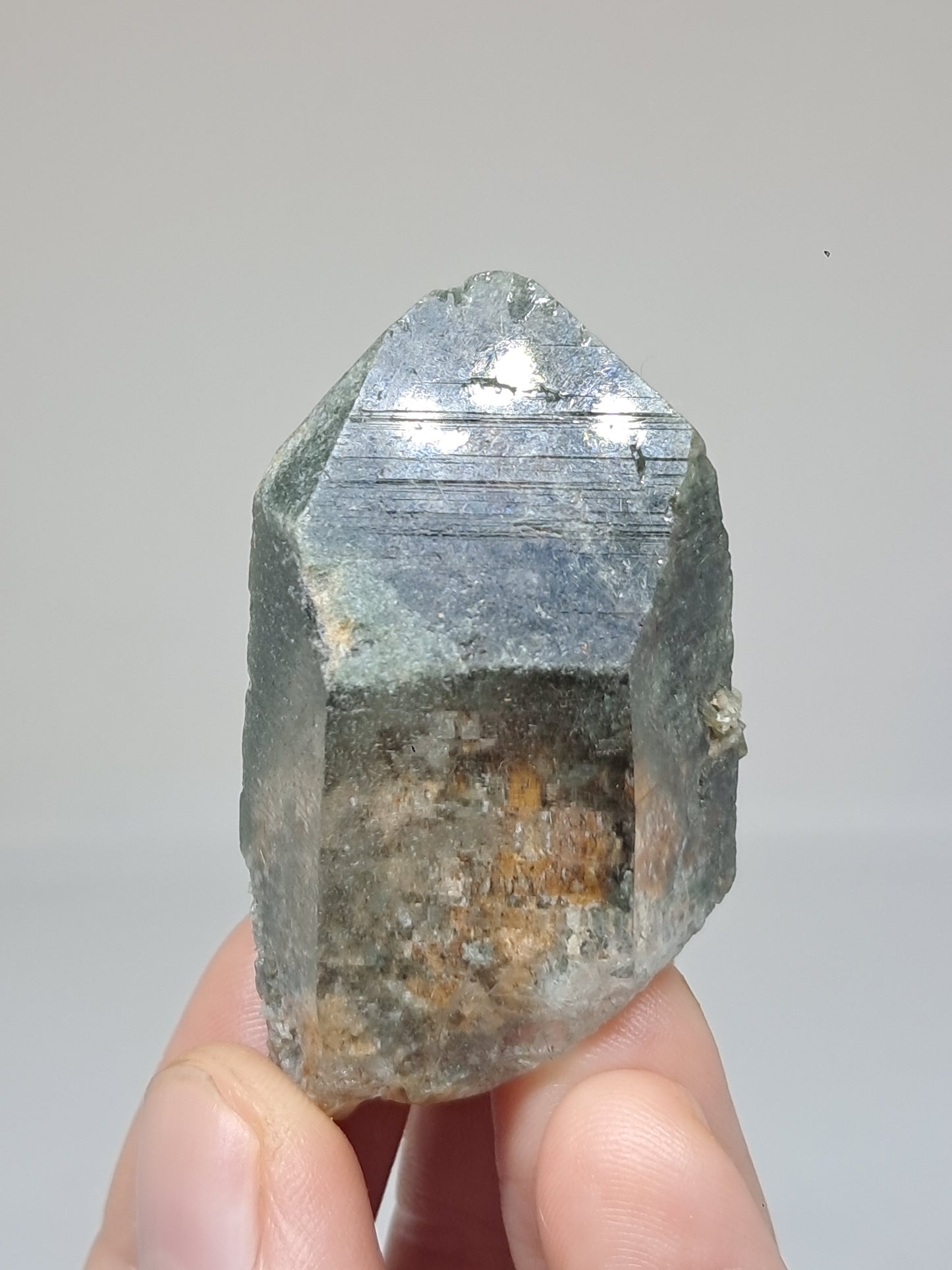 Chlorite Phantom Quartz (Kullu) Natural Point | Garden Chamanic Crystal #CQ74