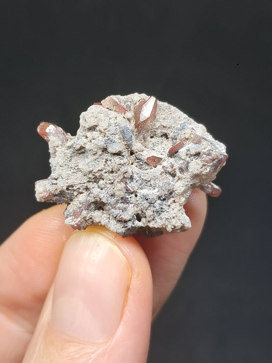 Cristales de topacio natural en matriz (México), piedra preciosa rara | Ejemplar mineral n.° TPZ21