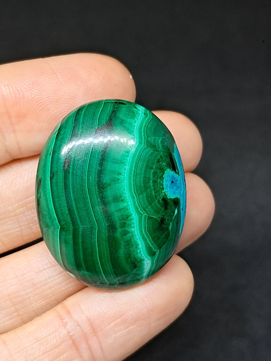 Chrysocolla w/ Malachite Palmstone | Good Quality Natural Stone