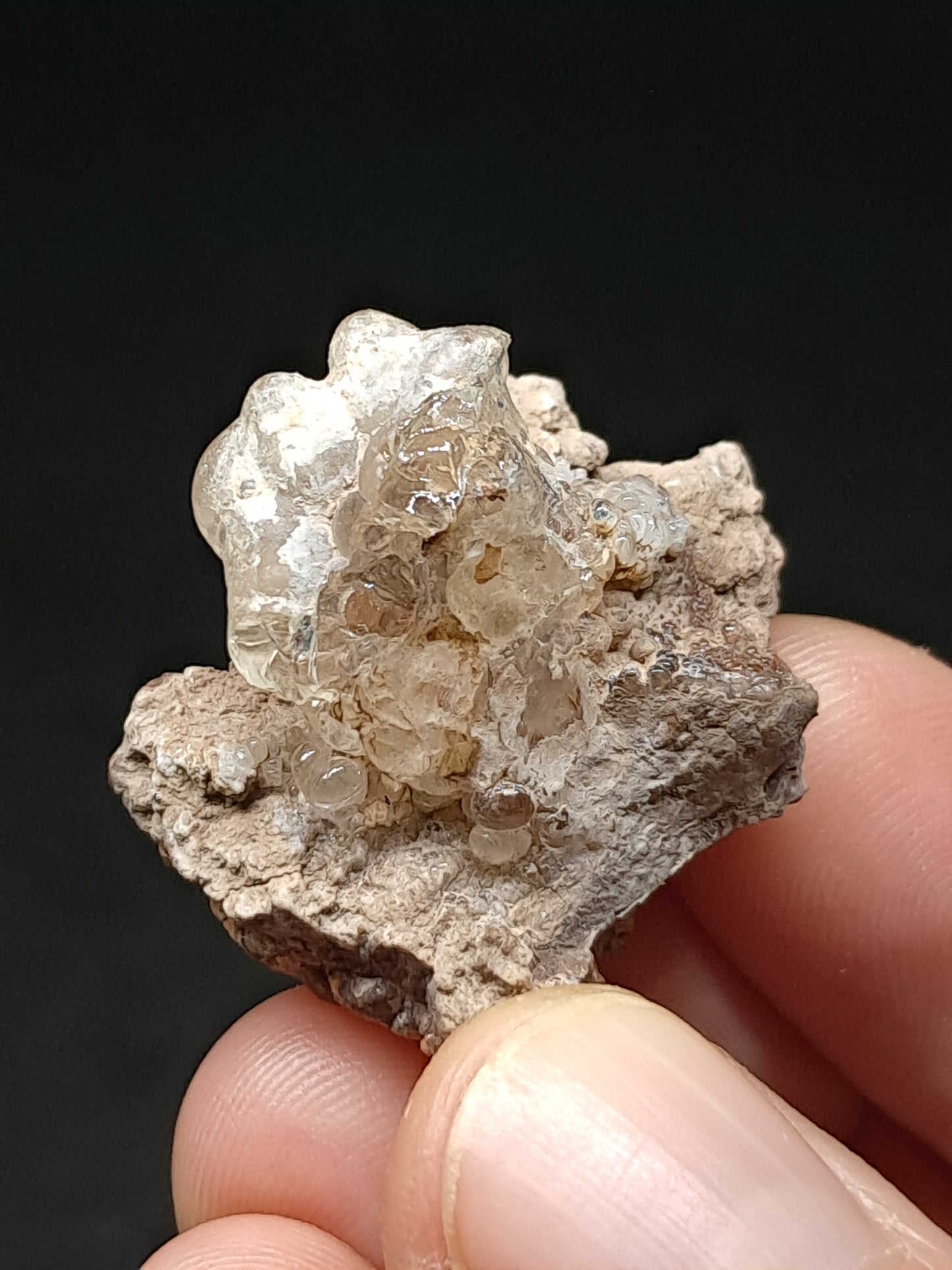 Hyalite Opal on Matrix (Mexico) Rough Crystal Stone | UV-Reactive Mineral Specimen #OH15