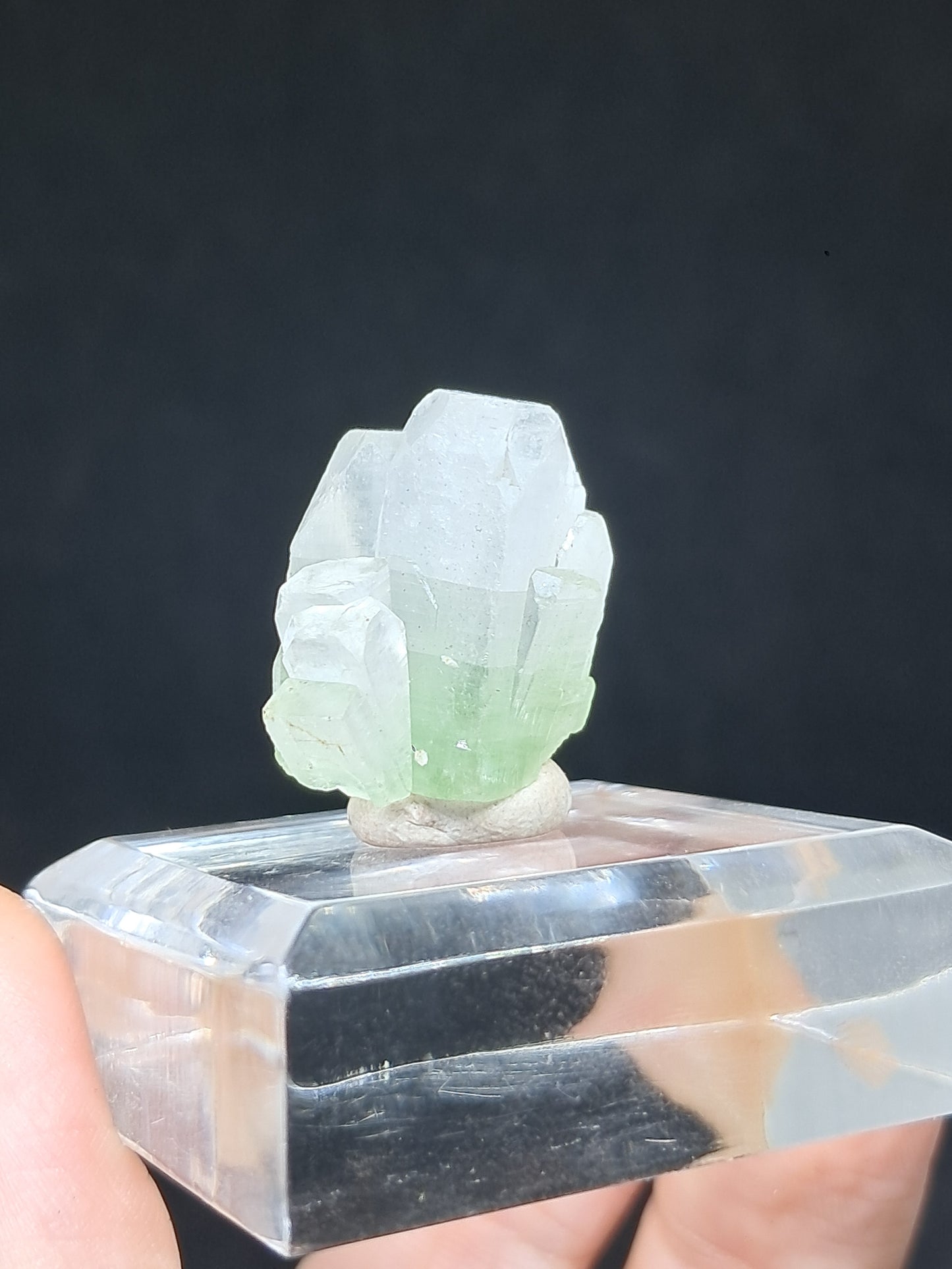 Green Apophyllite (Fluorapophyllite) (Ajanta) Natural Crystal | Mineral Specimen #GA40