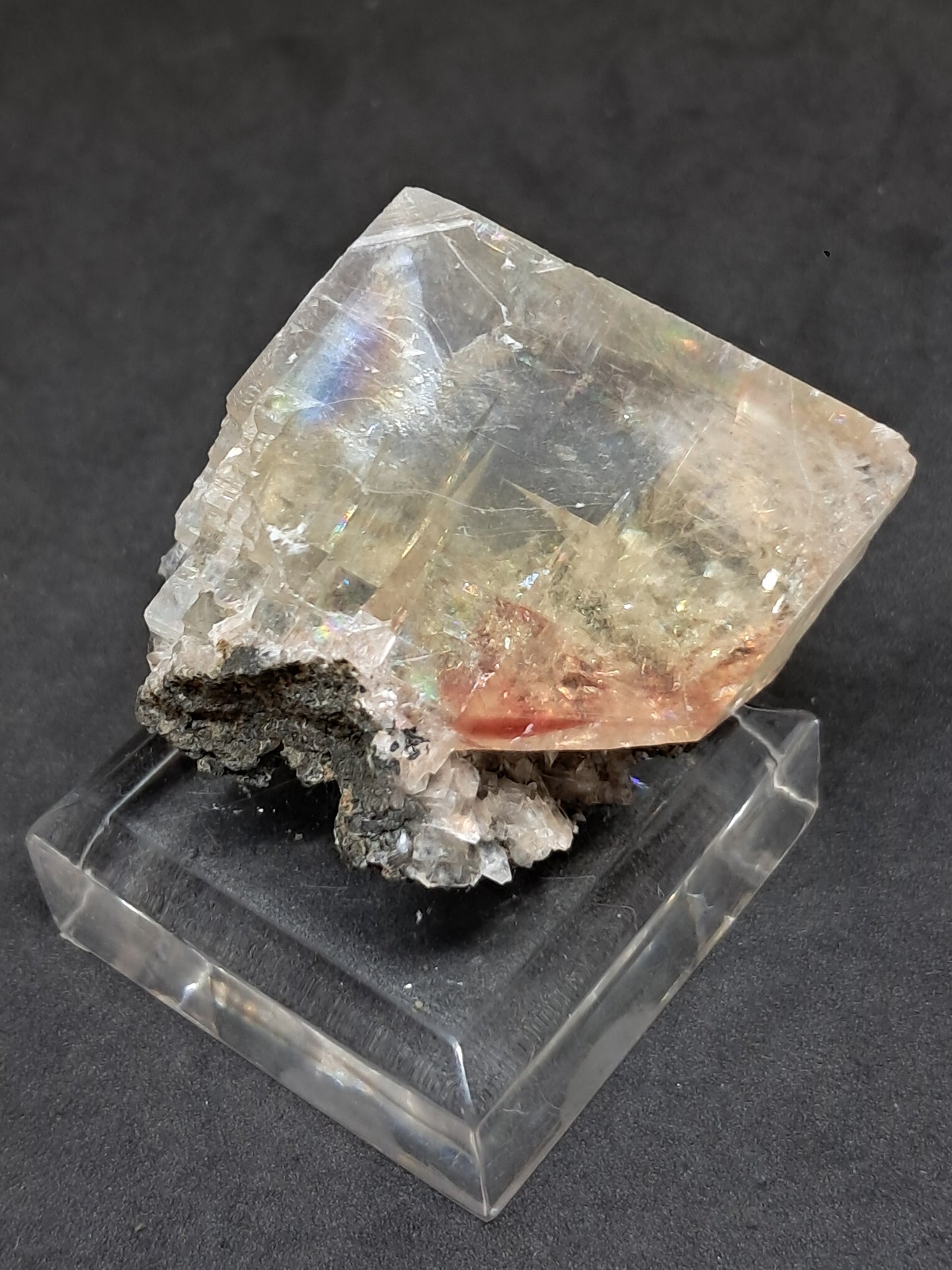 Calcita de frambuesa mohosa *Hallazgo raro* (Pithampur) Cristal natural | Piedra en bruto | Muestra mineral #CA33