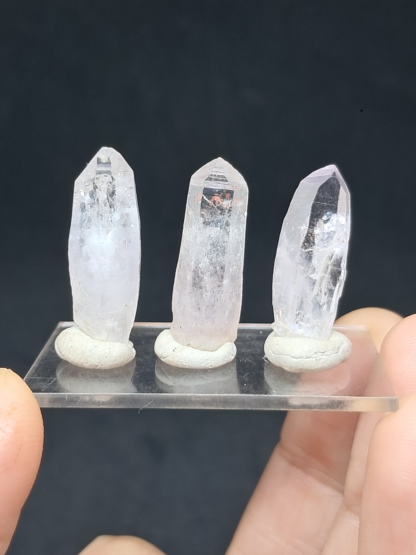 Set of 3 Veracruz Amethyst Crystals (Mexico) | Natural Points | Mineral Specimen #VA37
