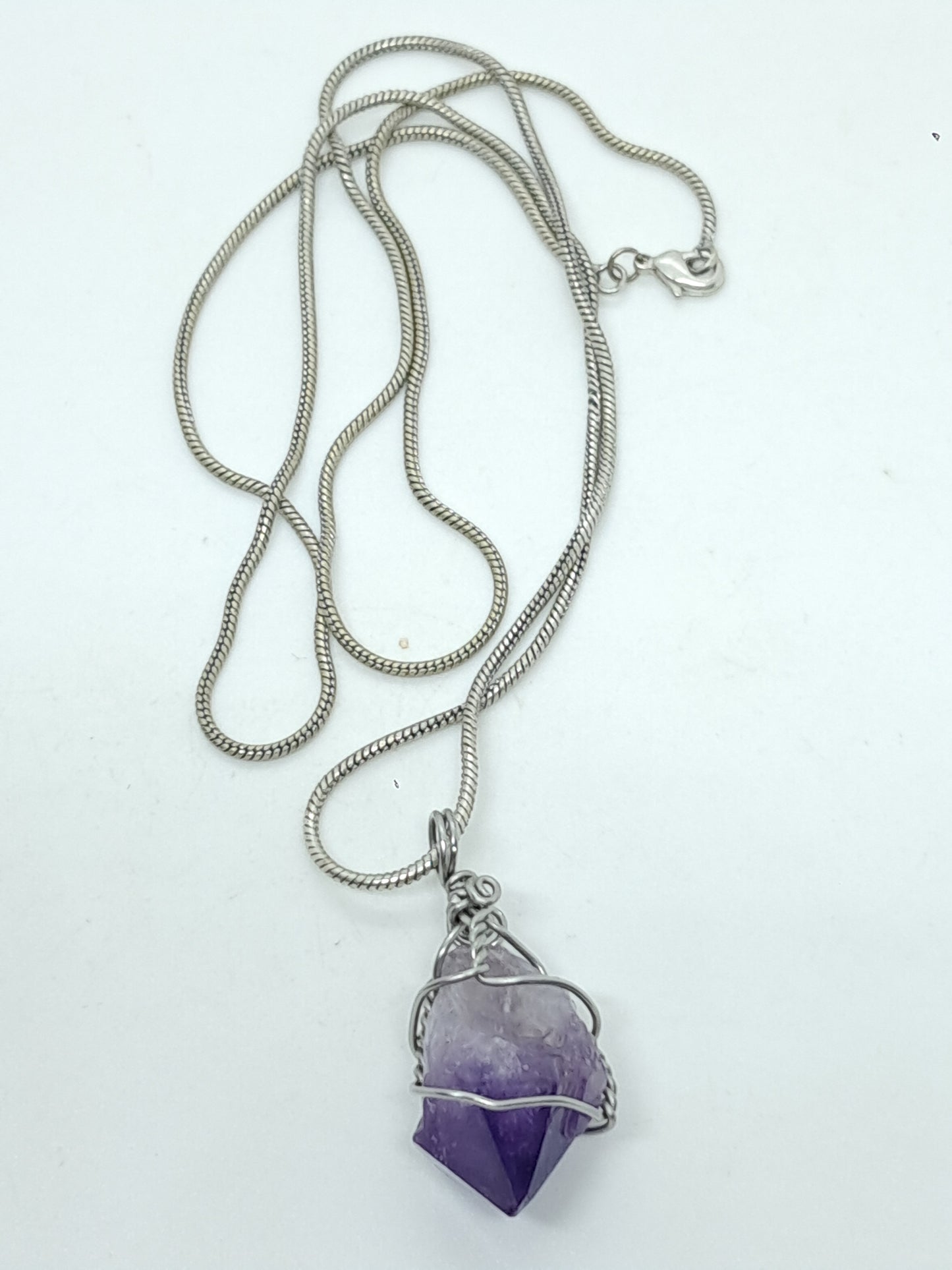 Amethyst Pendant | Handcrafted Jewelry | Natural Crystal Point #JL46