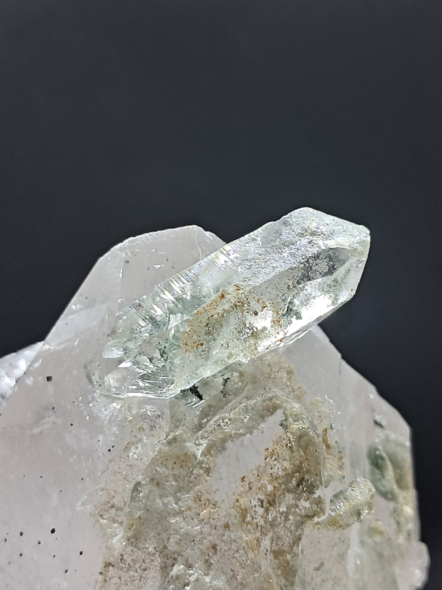 Himalayan Quartz Crystal Point with Magnetite Inclusions XL | High Grade | Natural Stone | Mineral Specimen #CH54