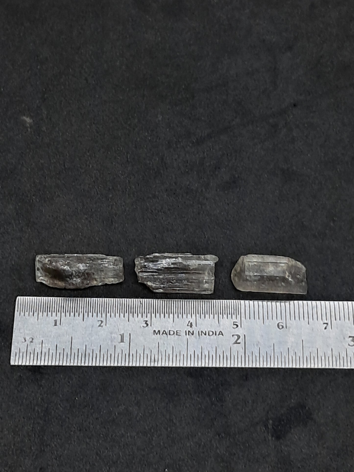 Set of 3 Fluorescent Scapolite Crystals (Karur) UV Reactive | Rough Stone | Natural Mineral Specimen #SCP27