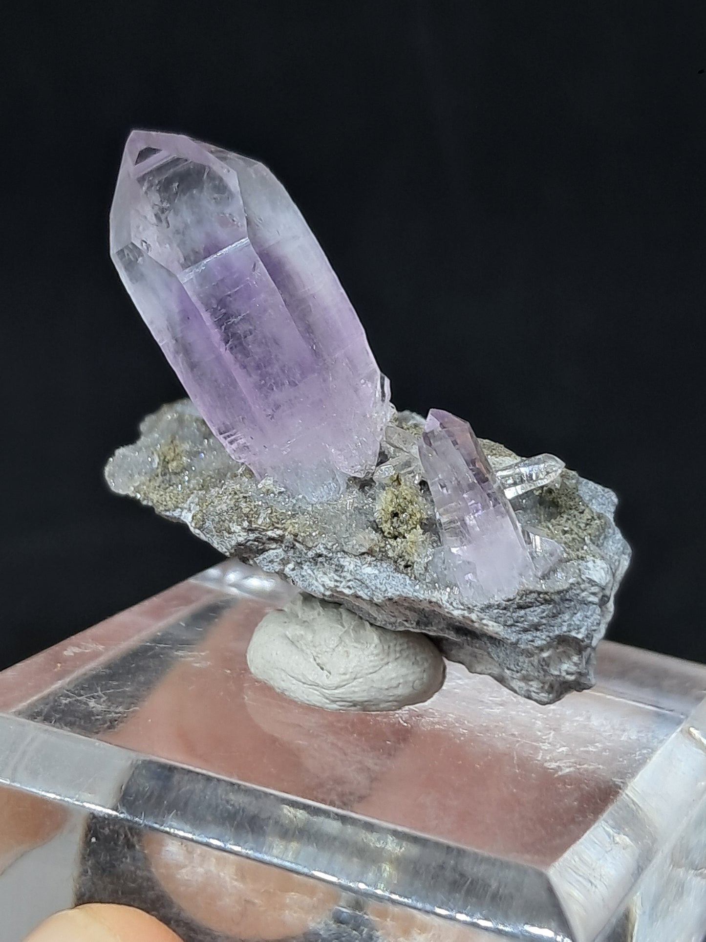 Veracruz Amethyst Crystal on Matrix (Mexico) | Natural Point | Mineral Specimen #VA13