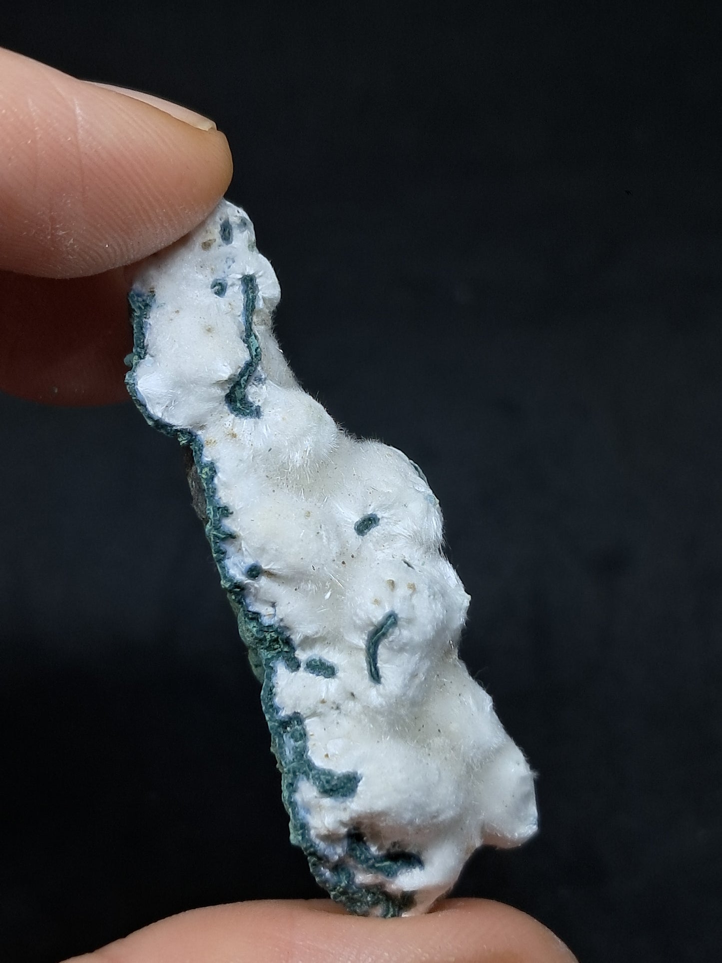 Okenite on Chalcedony (Mumbai) Mineral Specimen | Natural Crystal #OK37