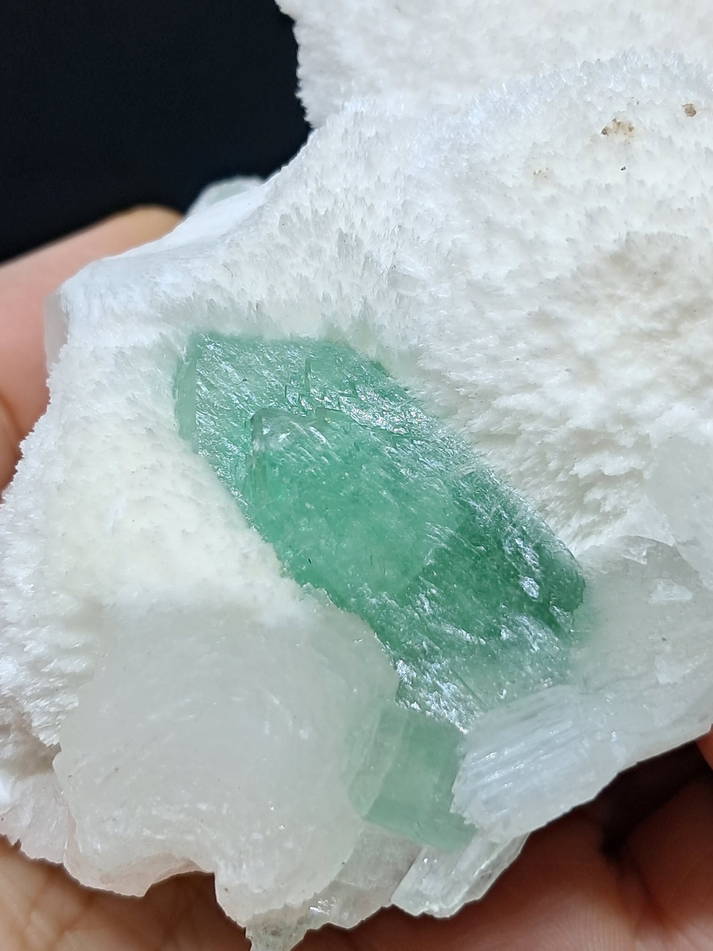 Green Apophyllite (Fluorapophyllite) and Stilbite on Mordenite #GA4