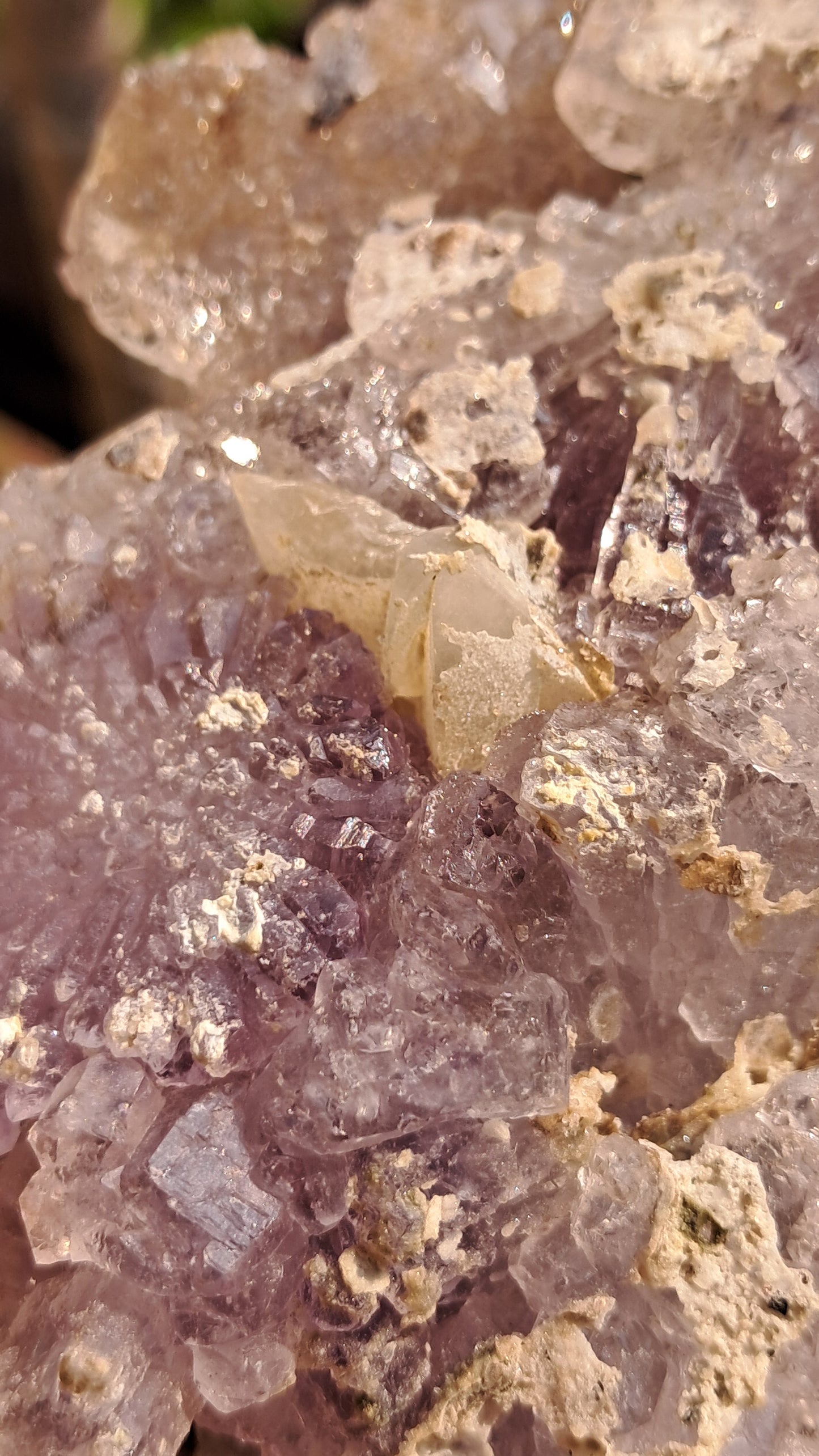 Karur Amethyst Scepter Flower w/ UV-Reactive Calcites and Quartz | Rare Sunburst Formation | Mineral Specimen #KA182