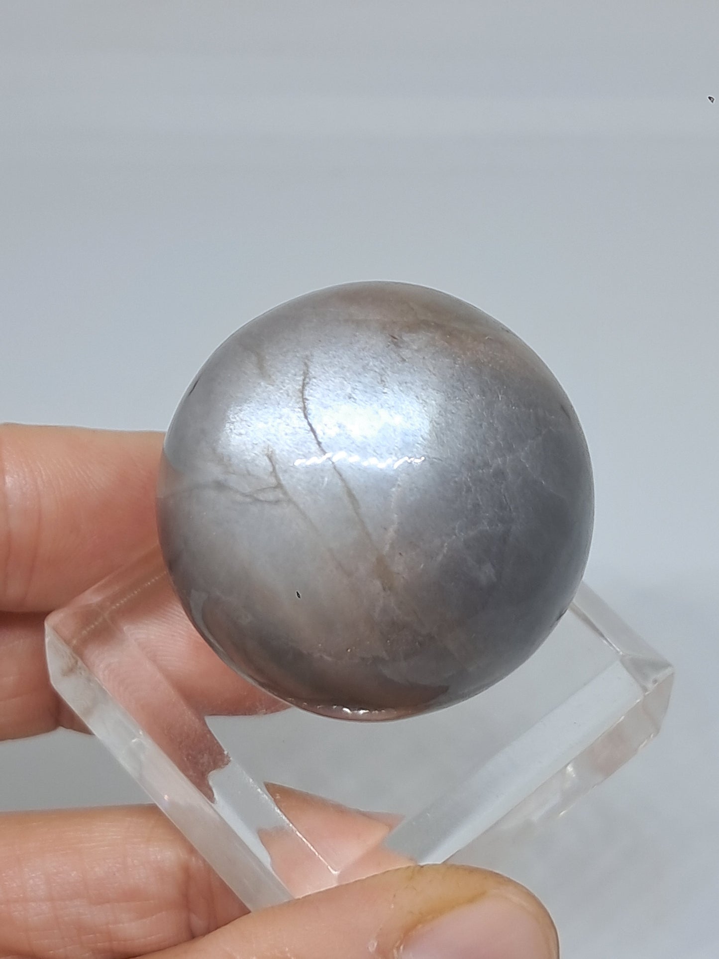 Grey Moonstone Palmstone | Silver Sheen | Good Quality Natural Stone