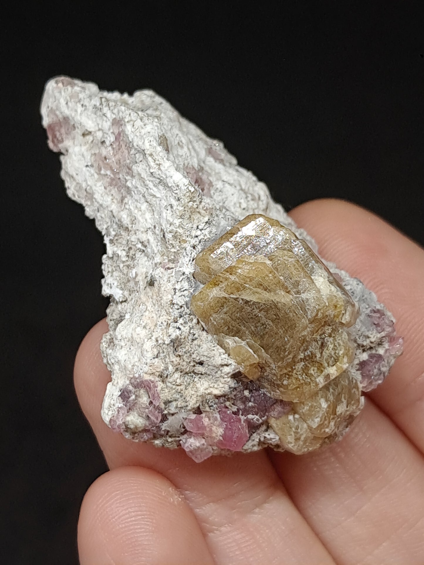 Grossular & Andradite Garnet on Matrix (Mexico) Pink and Green Garnet Cluster |Rough Crystal Stone | Mineral Specimen #GR33