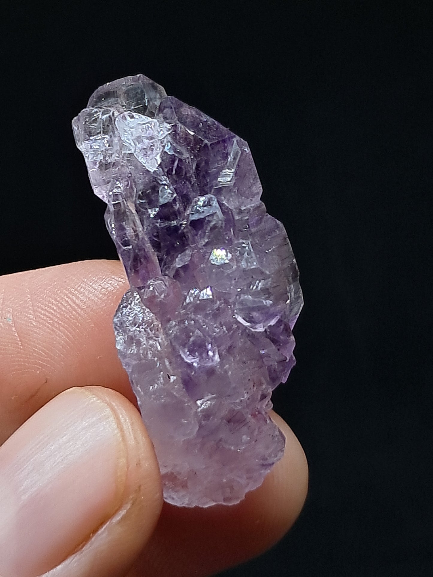 Amatista Elestial con inclusiones "Super Seven" (Karur) | Cristal en bruto | Piedra natural | Ejemplar mineral n.° KA138