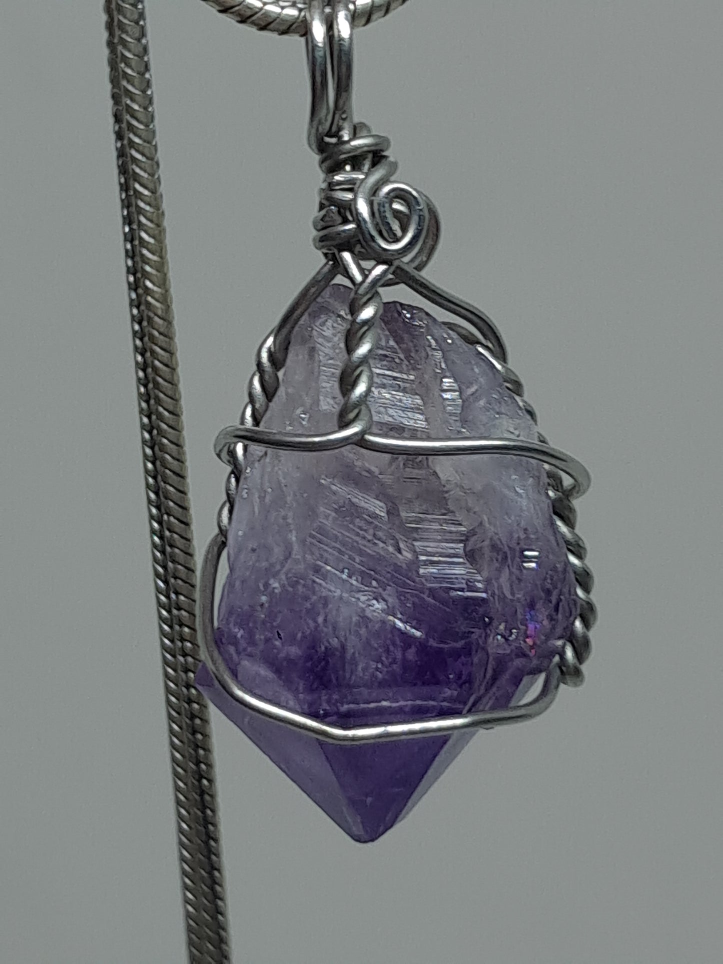 Amethyst Pendant | Handcrafted Jewelry | Natural Crystal Point #JL46