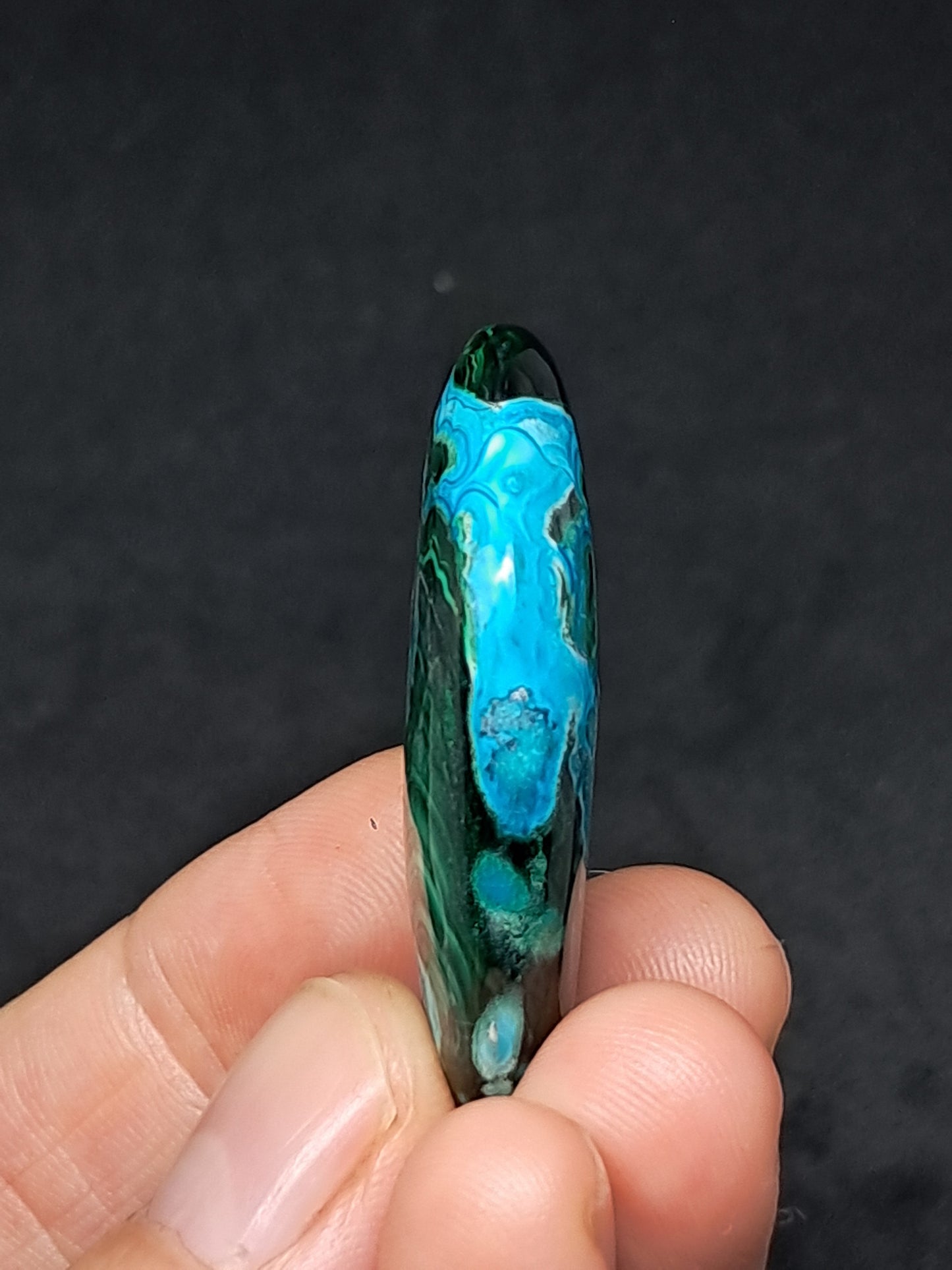 Chrysocolla Malachite Palmstone | Polished Natural Stone | Good Quality
