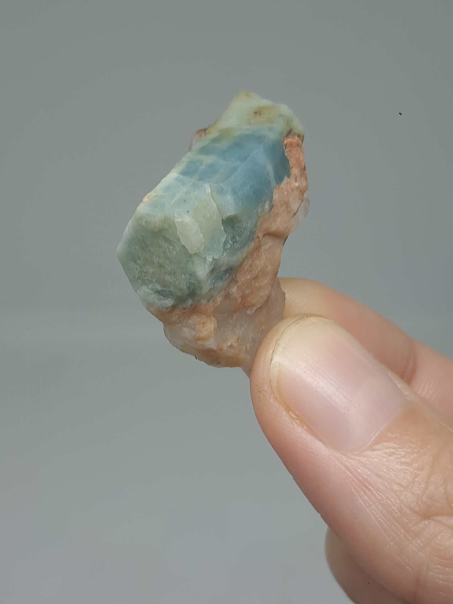 Aquamarine w/ Smokey Quartz (Karur) Rough Natural Crystal | Mineral Specimen #AQM51