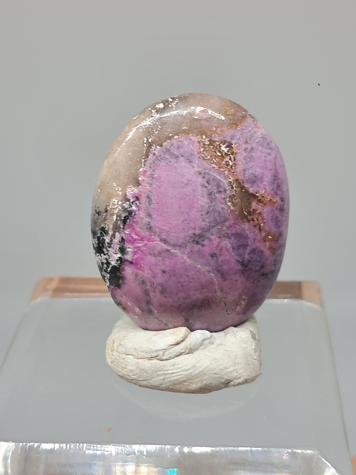 Cobaltoan Calcite Palmstone | Natural Polished Stone | Rare Mineral #CO3