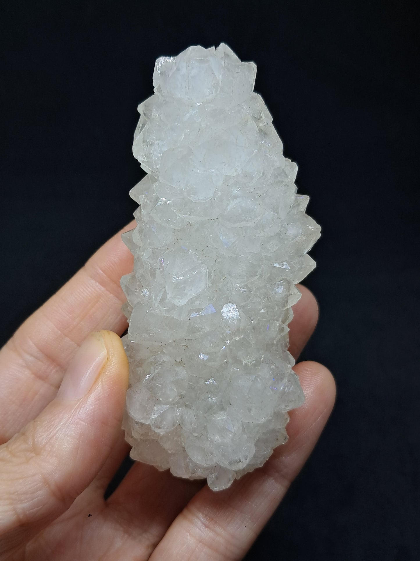 Cuarzo Iris (Aurangabad) | Anandalita | Estalactita | Cristal natural n.° AQ46