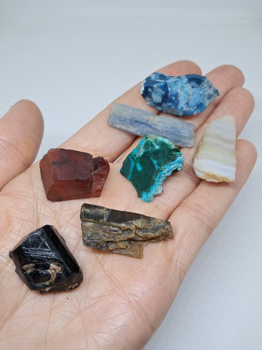 Set of 7 Rough Stones | Raw Crystals #RCS25