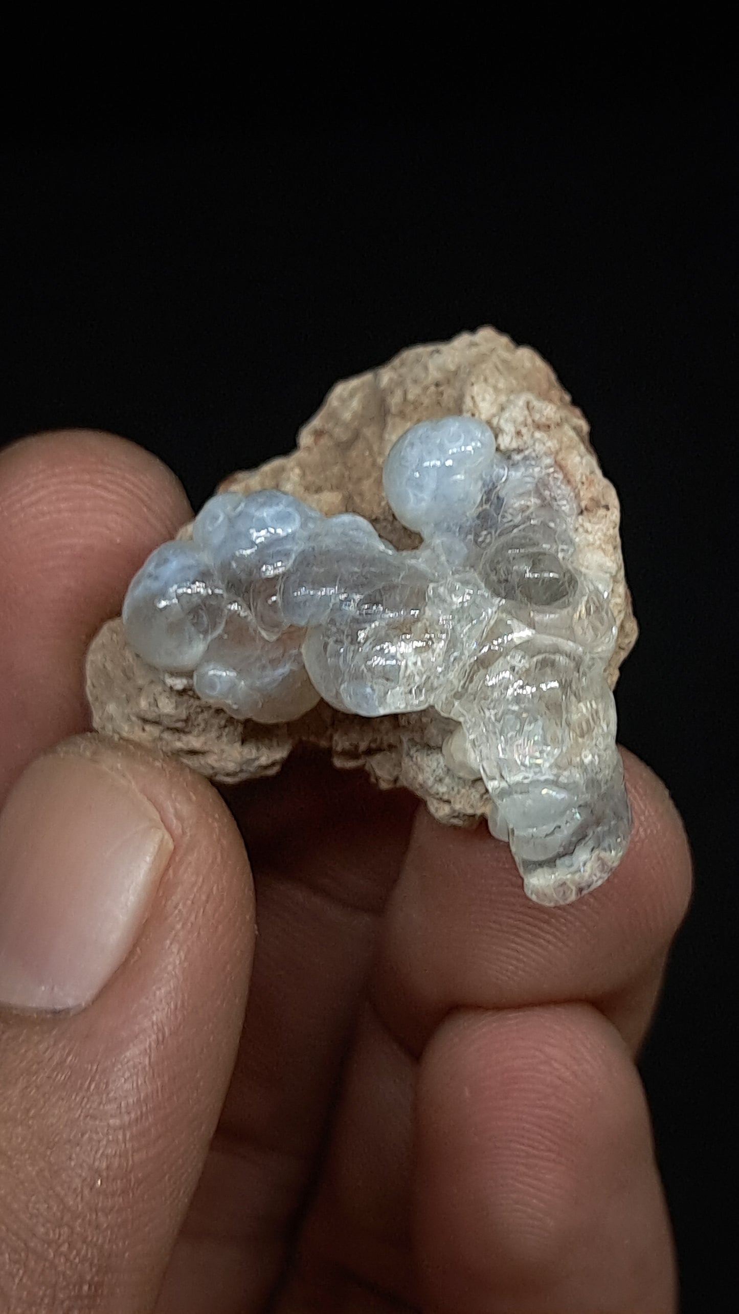 Hyalite Opal on Matrix (Mexico) Rough Crystal Stone | UV-Reactive Mineral Specimen #OH2