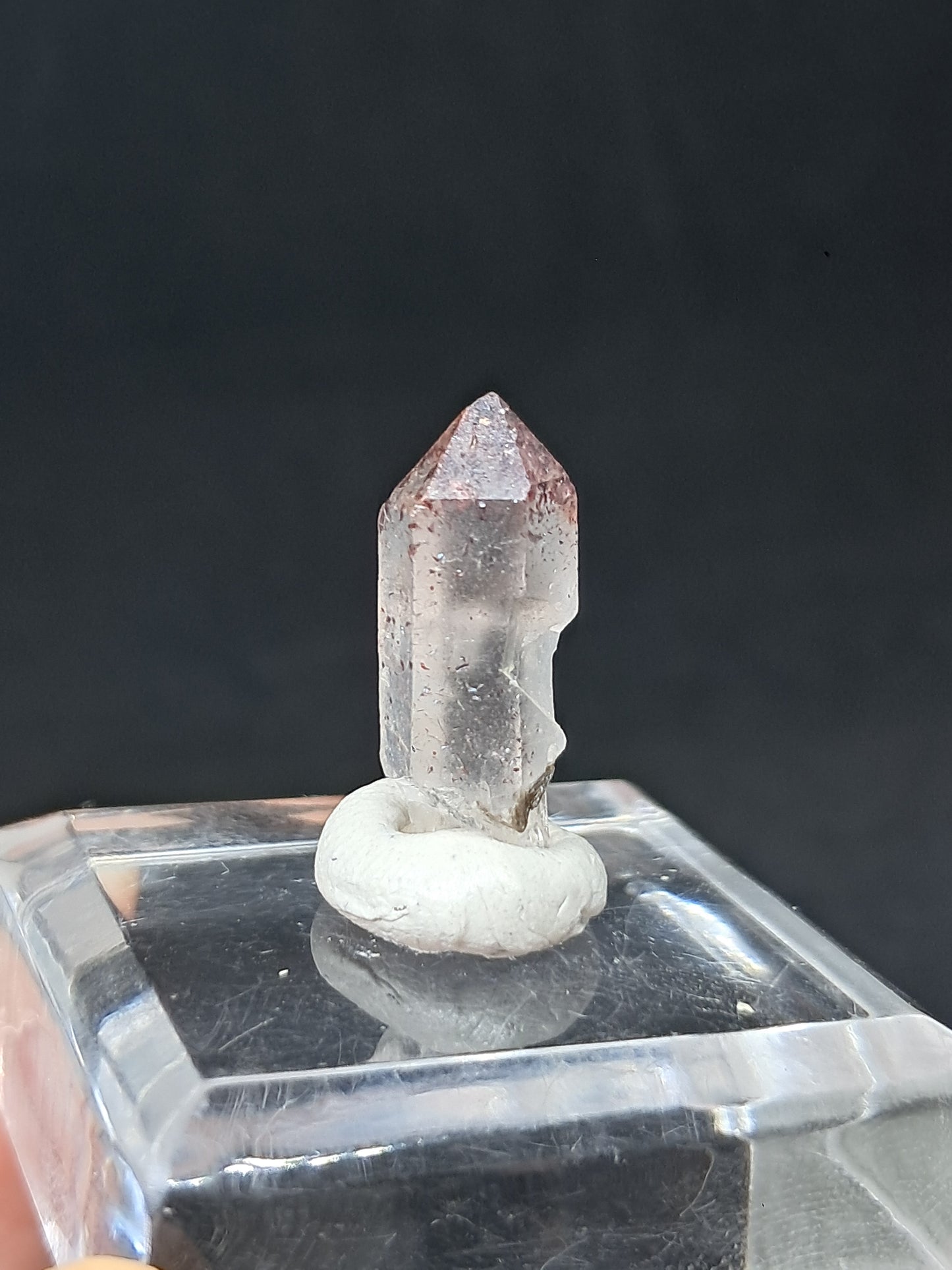 Quartz w/ Hematite Inclusions (Karur) Natural Crystal Point | Mineral Specimen #HPQ69